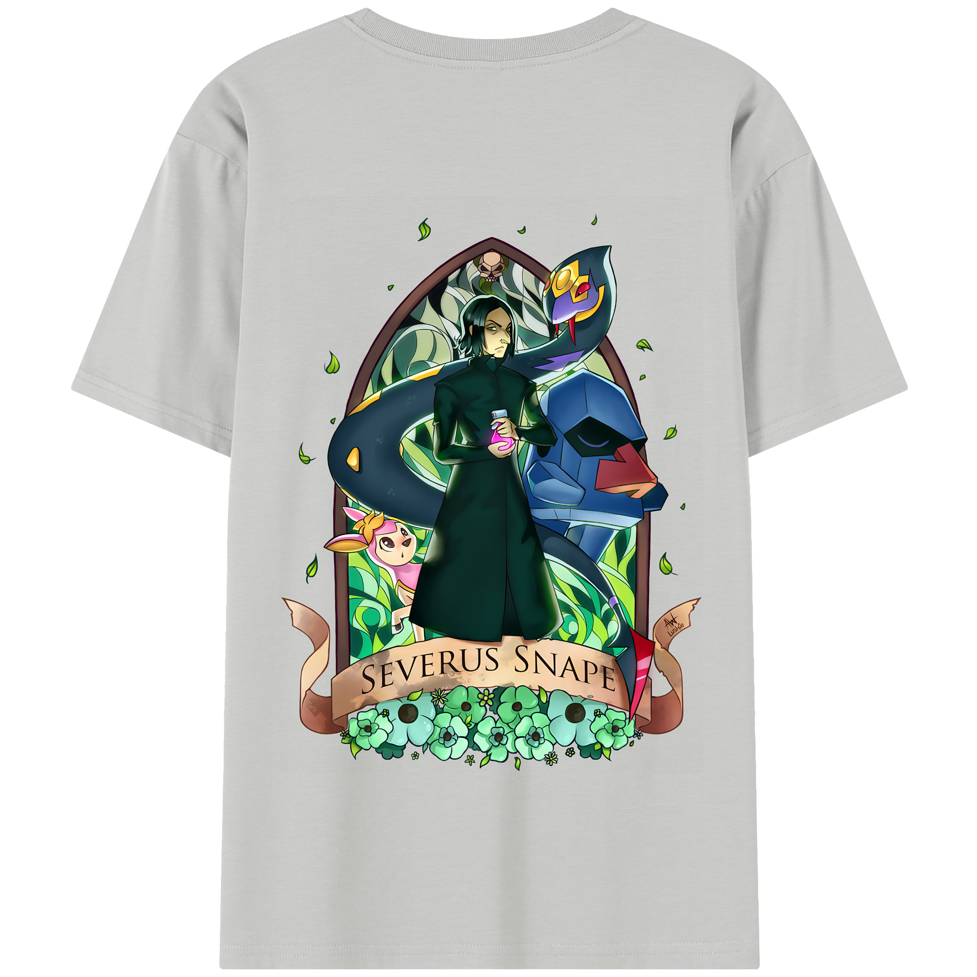 （画像用） Harry Potter ハリー・ポッターシリーズ 綿100％半袖Tシャツ（背面プリント）