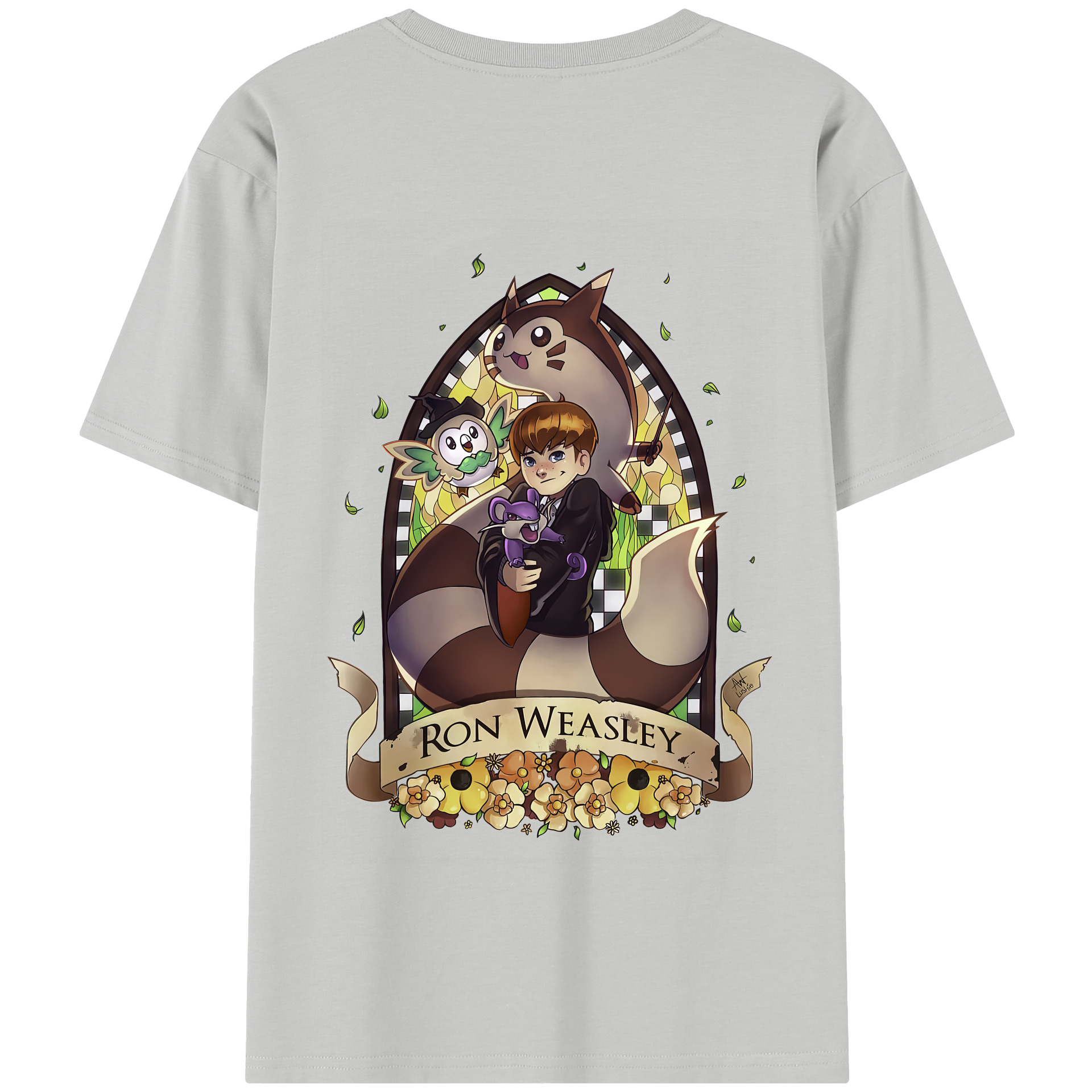 （画像用） Harry Potter ハリー・ポッターシリーズ 綿100％半袖Tシャツ（背面プリント）