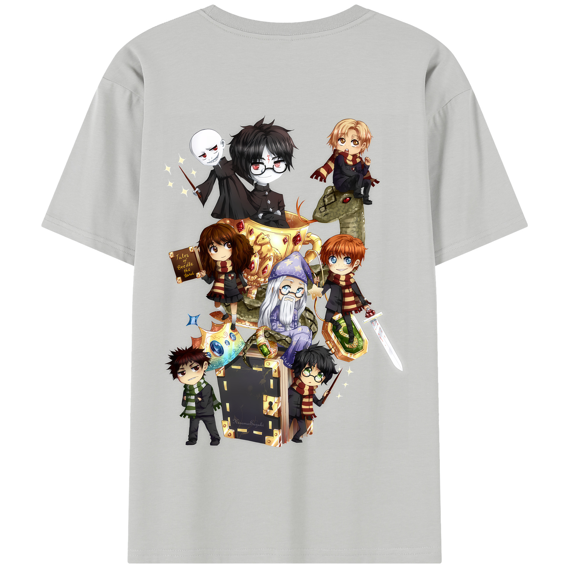 （画像用） Harry Potter ハリー・ポッターシリーズ 綿100％半袖Tシャツ（背面プリント）