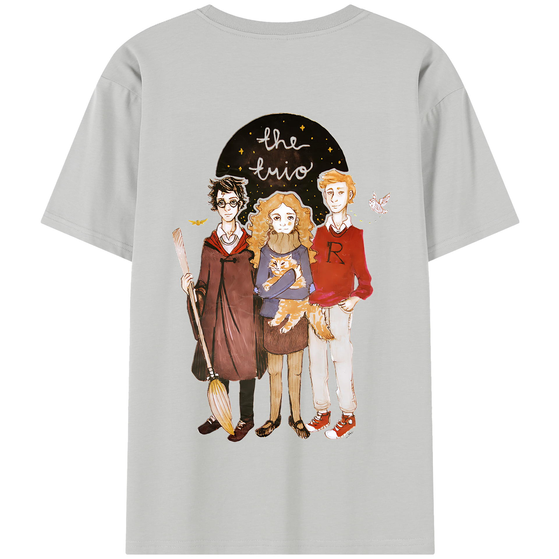 （画像用） Harry Potter ハリー・ポッターシリーズ 綿100％半袖Tシャツ（背面プリント）