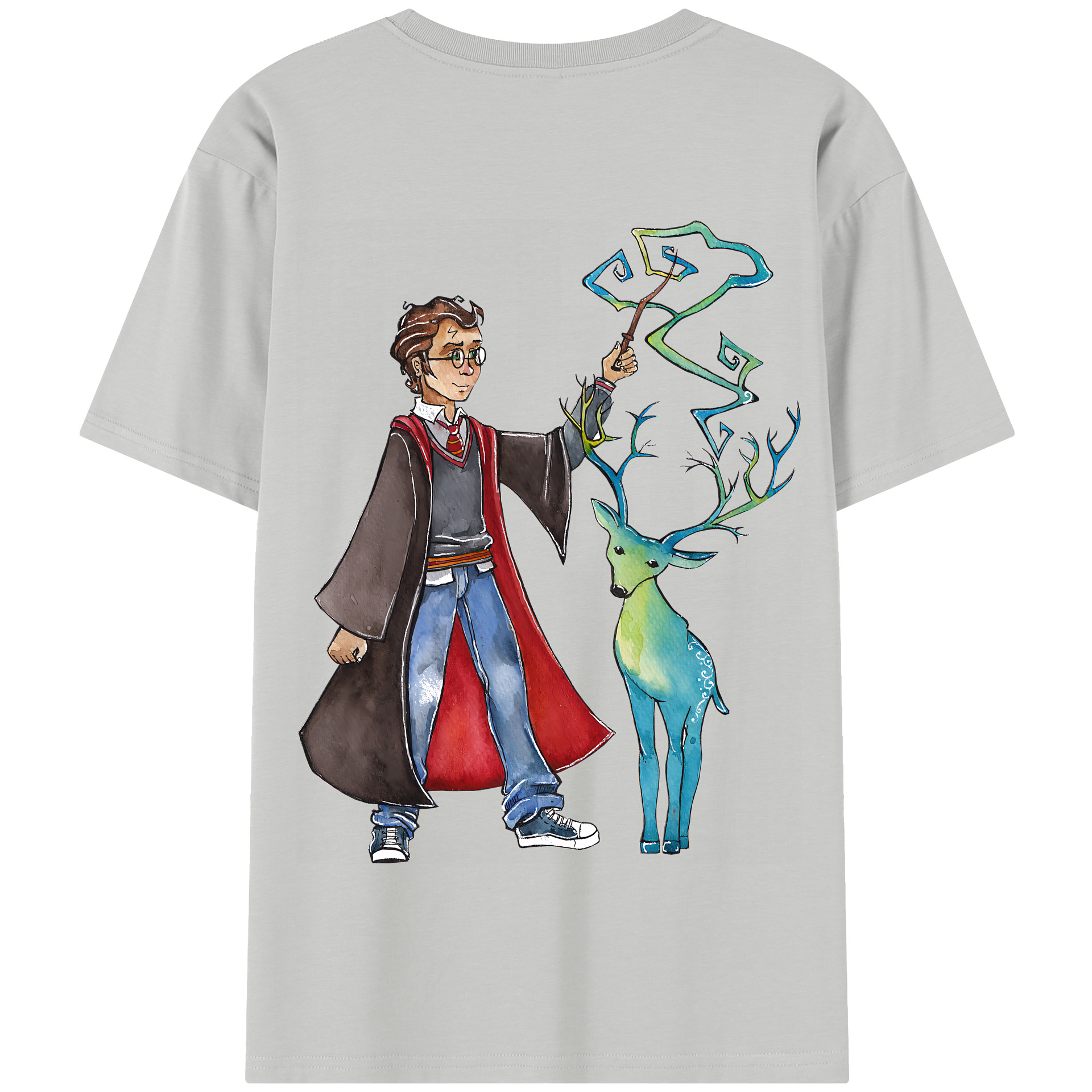（画像用） Harry Potter ハリー・ポッターシリーズ 綿100％半袖Tシャツ（背面プリント）