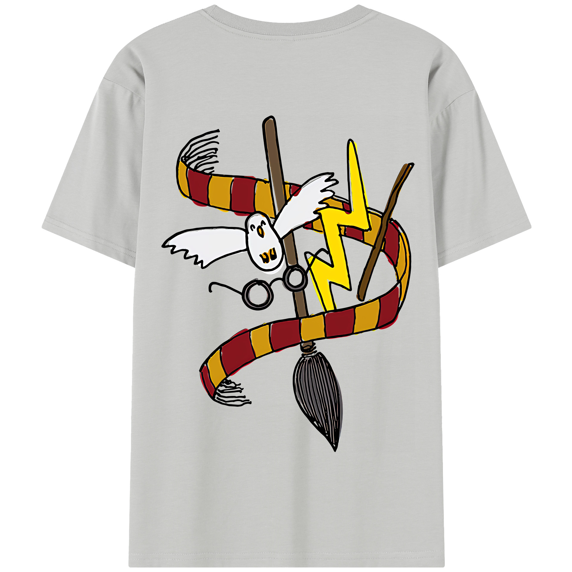（画像用） Harry Potter ハリー・ポッターシリーズ 綿100％半袖Tシャツ（背面プリント）
