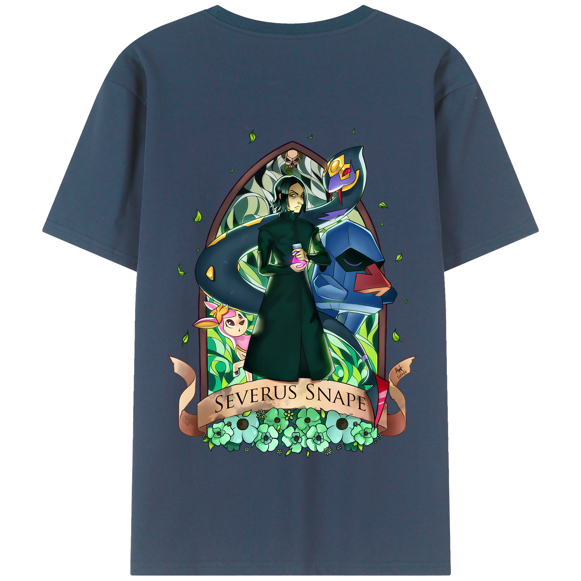 （画像用） Harry Potter ハリー・ポッターシリーズ 綿100％半袖Tシャツ（背面プリント）