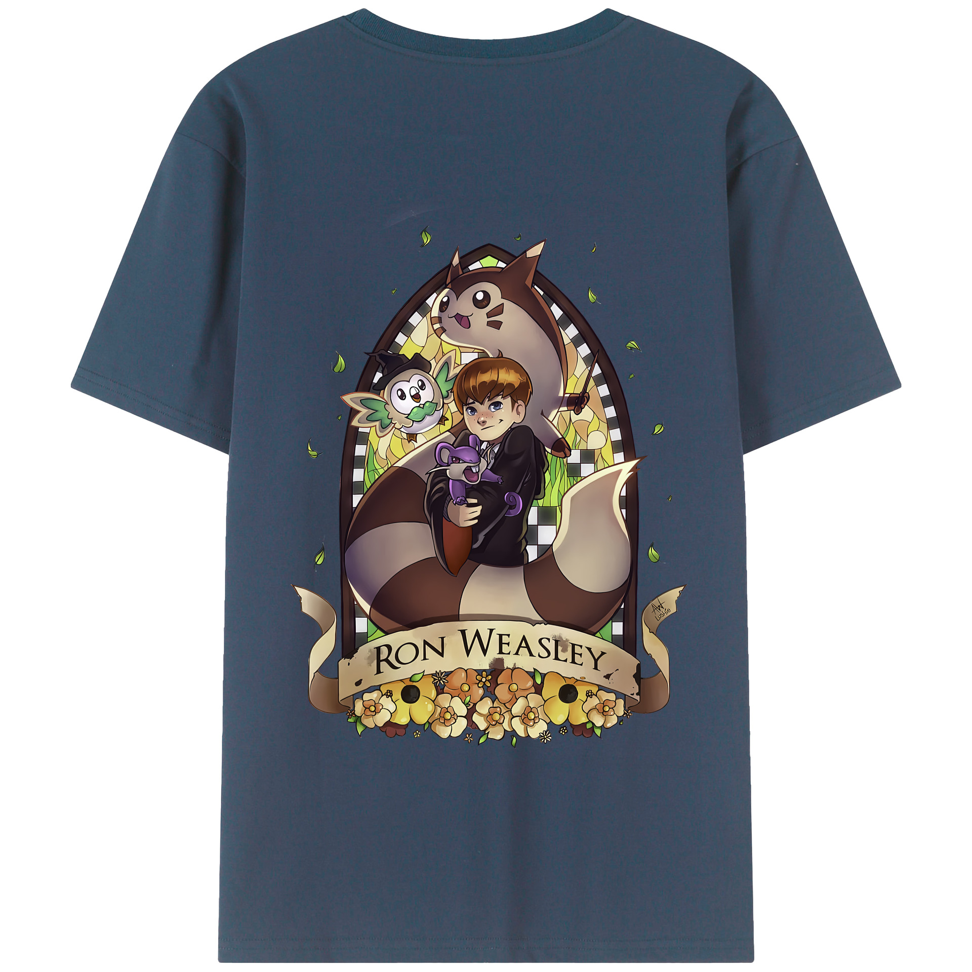 （画像用） Harry Potter ハリー・ポッターシリーズ 綿100％半袖Tシャツ（背面プリント）