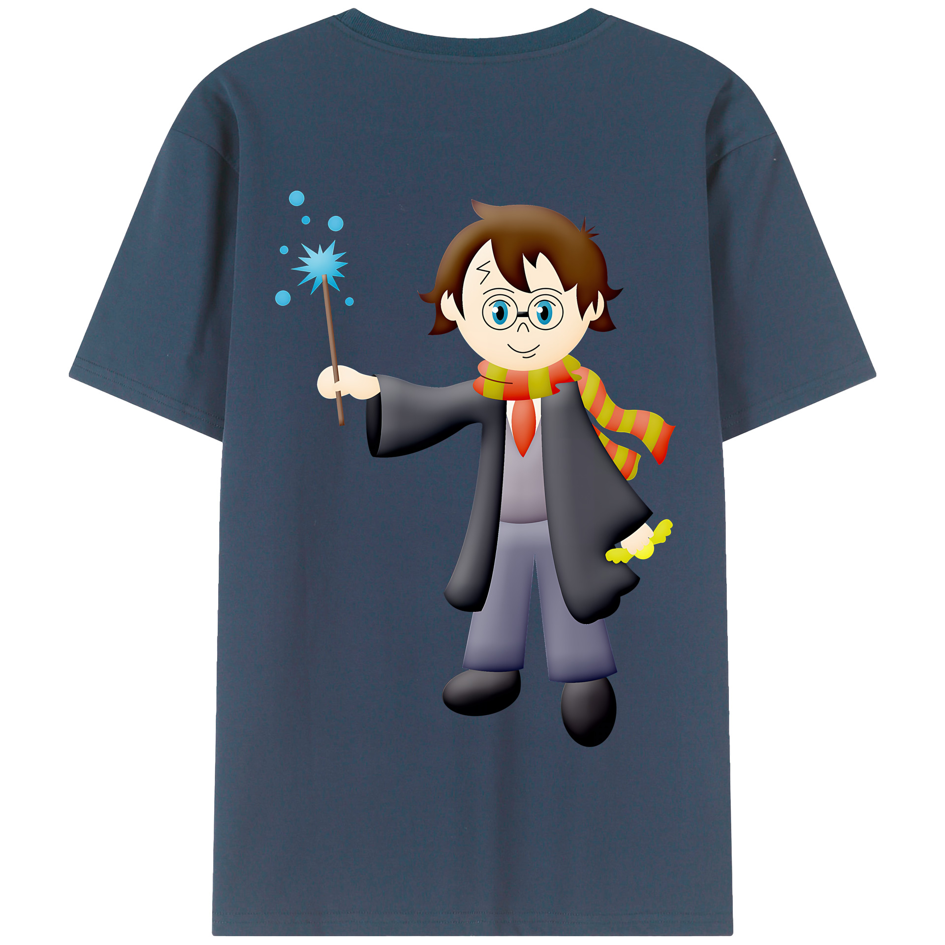 （画像用） Harry Potter ハリー・ポッターシリーズ 綿100％半袖Tシャツ（背面プリント）