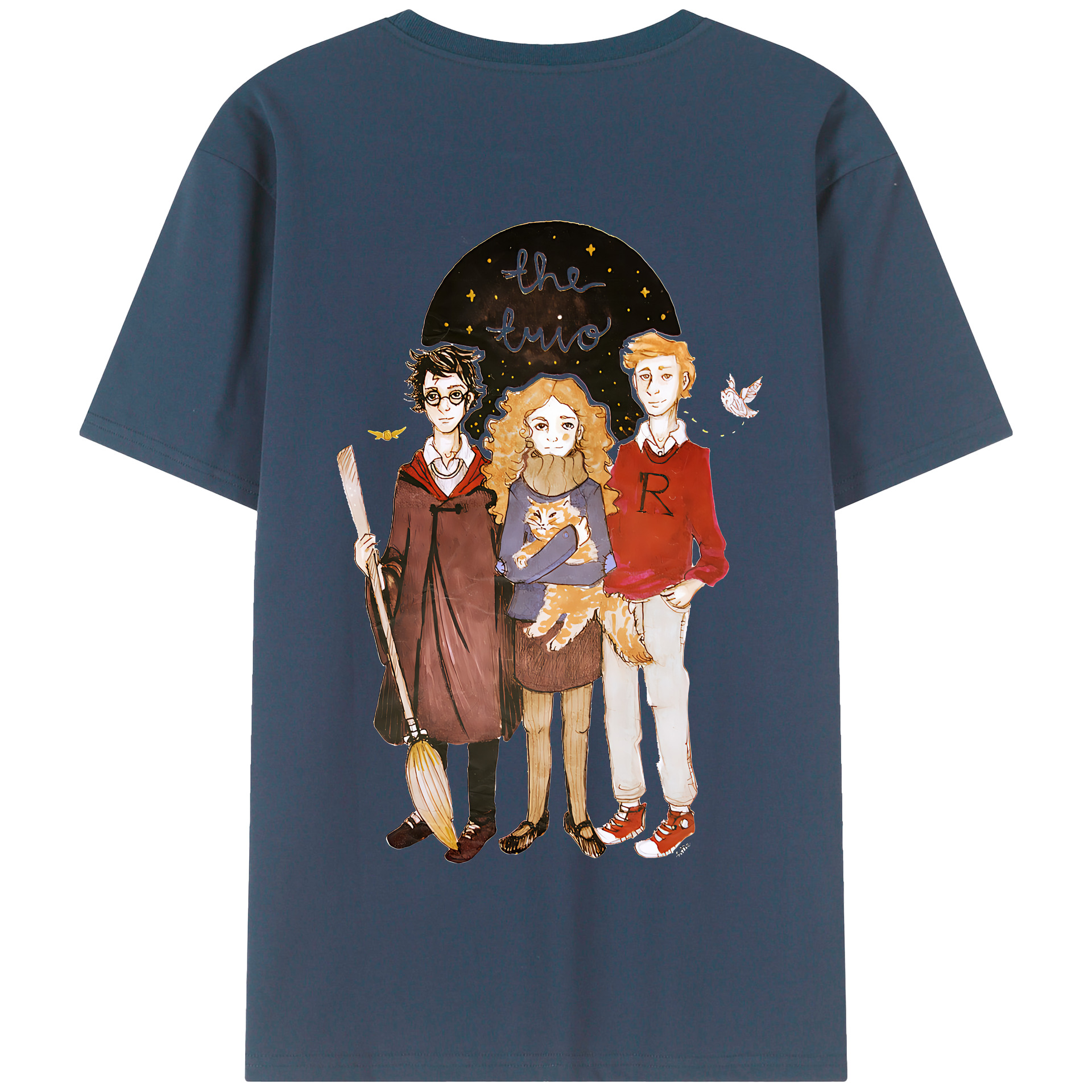 （画像用） Harry Potter ハリー・ポッターシリーズ 綿100％半袖Tシャツ（背面プリント）