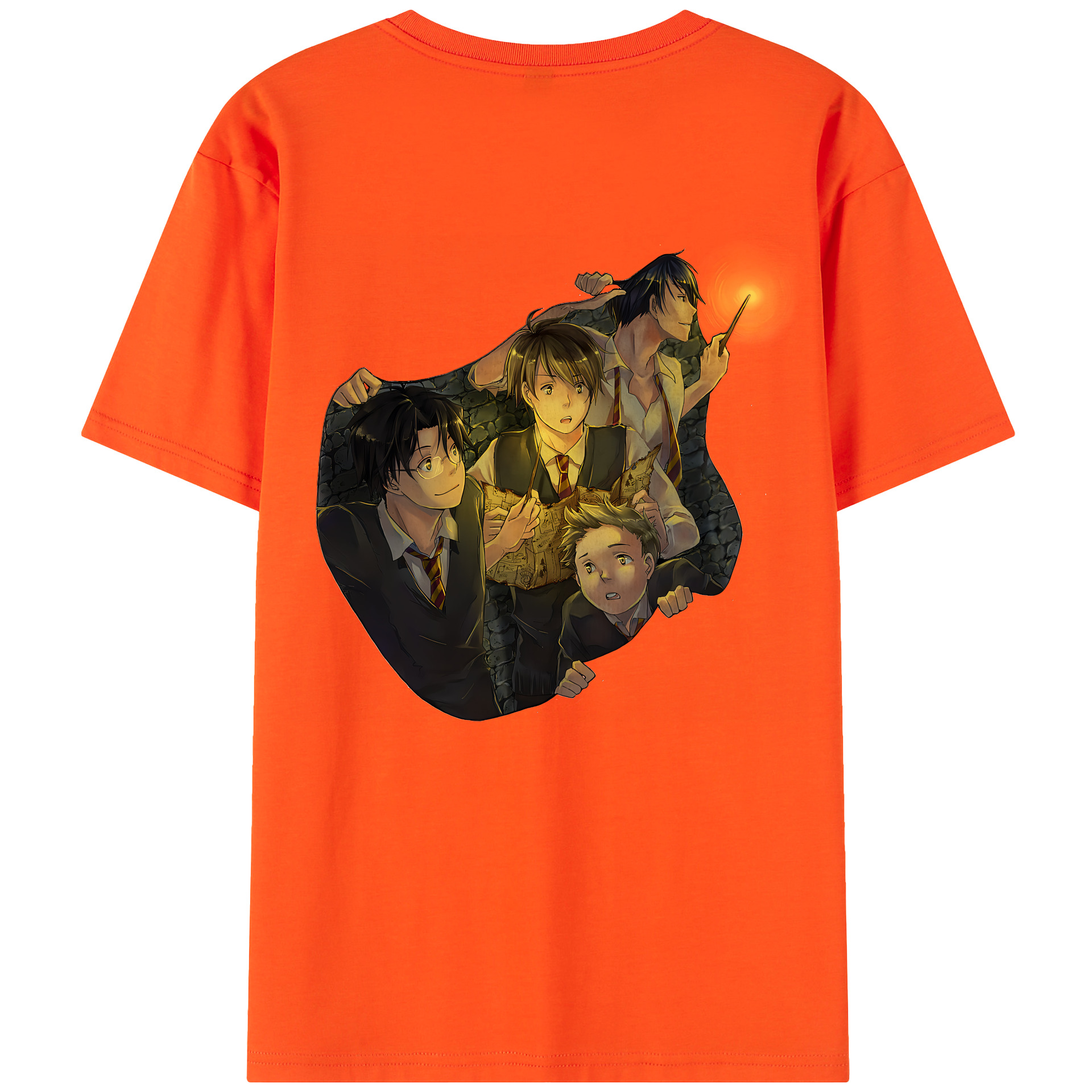 （画像用） Harry Potter ハリー・ポッターシリーズ 綿100％半袖Tシャツ（背面プリント）