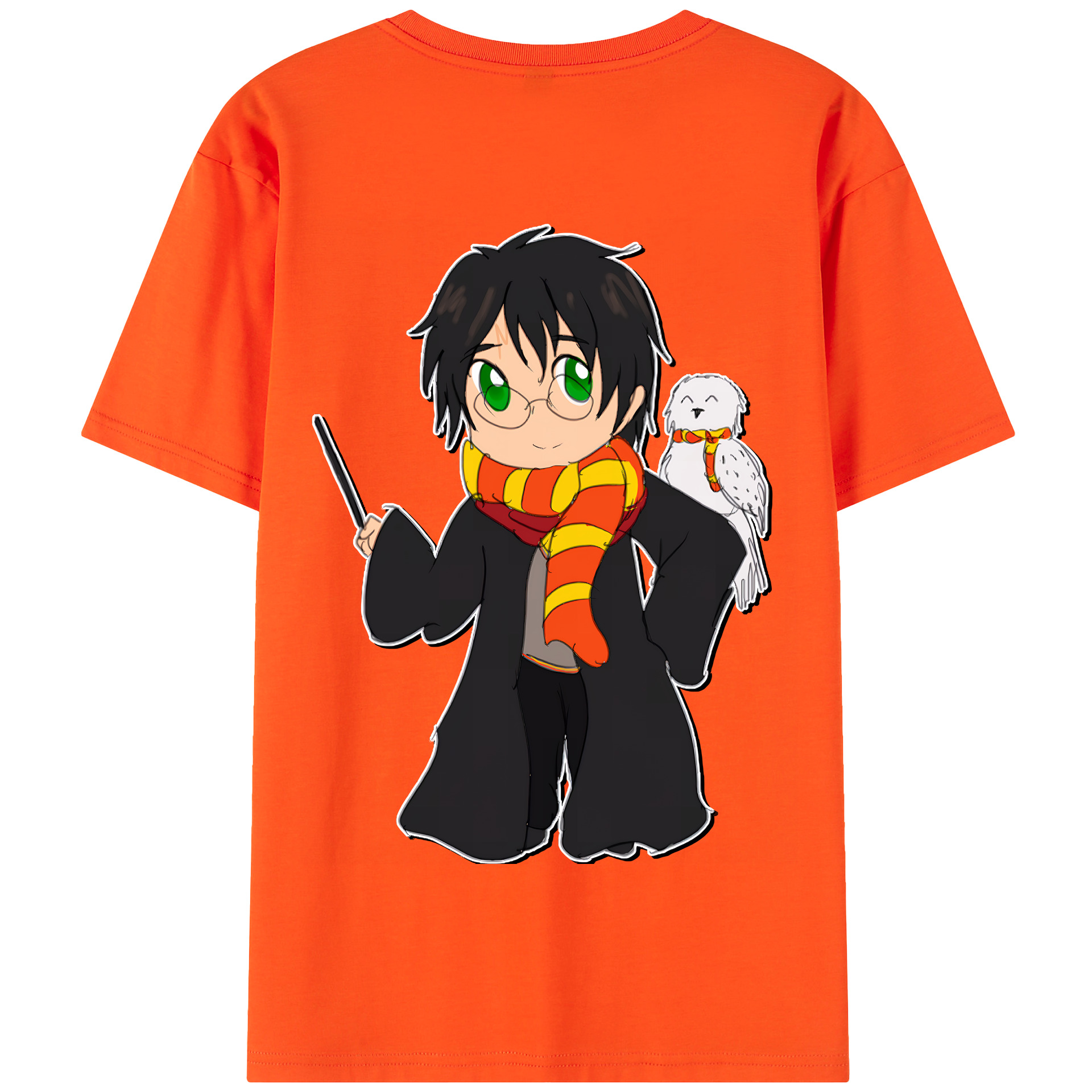 （画像用） Harry Potter ハリー・ポッターシリーズ 綿100％半袖Tシャツ（背面プリント）