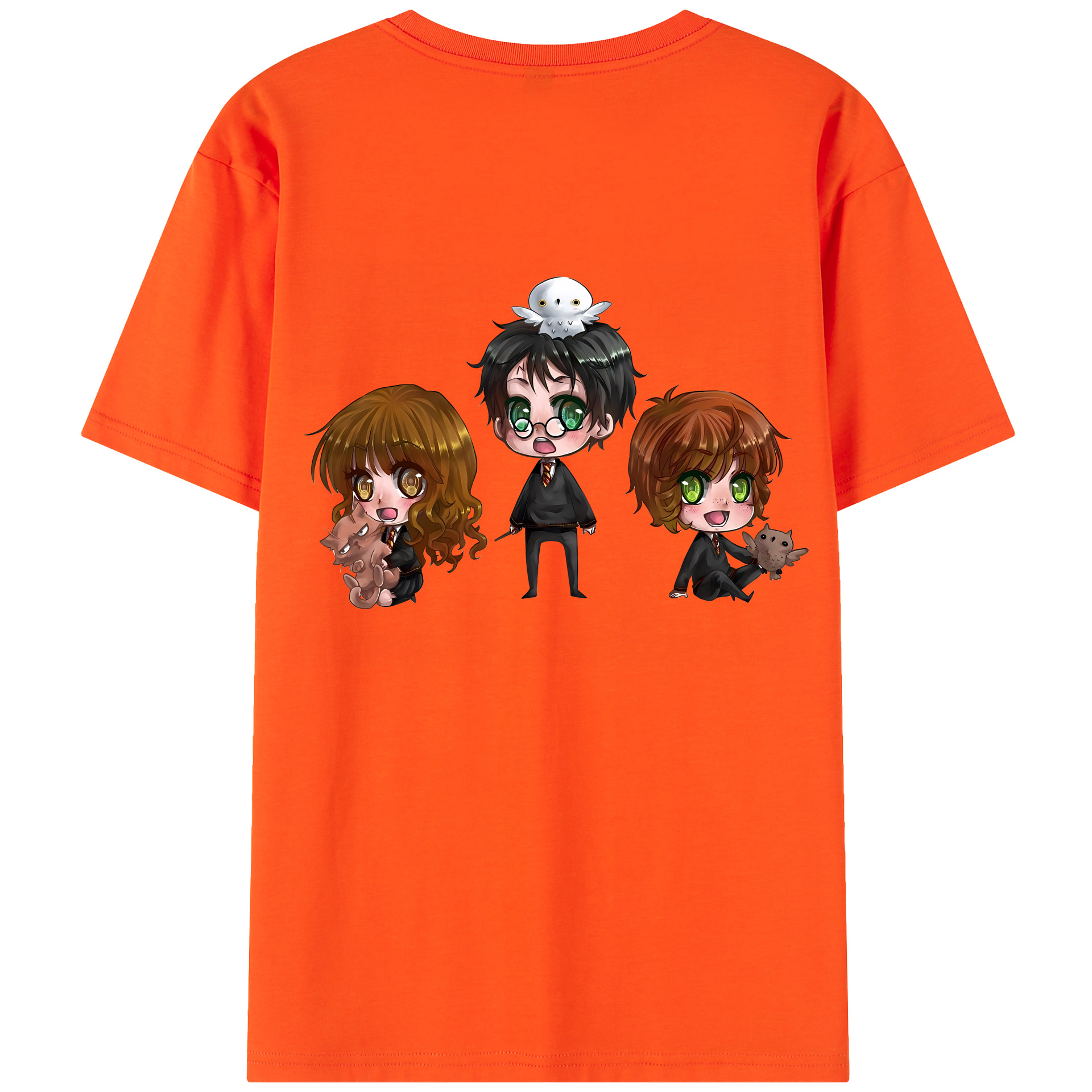 （画像用） Harry Potter ハリー・ポッターシリーズ 綿100％半袖Tシャツ（背面プリント）