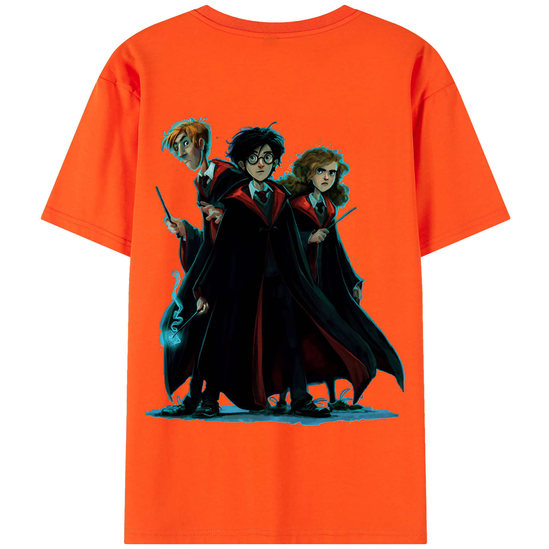 （画像用） Harry Potter ハリー・ポッターシリーズ 綿100％半袖Tシャツ（背面プリント）