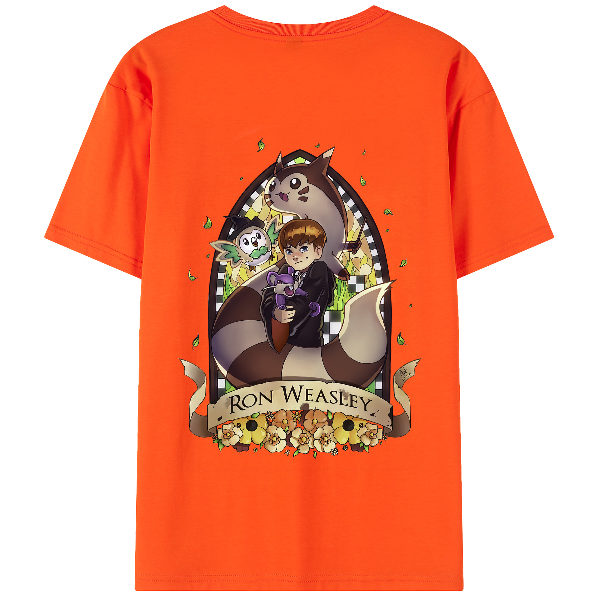 （画像用） Harry Potter ハリー・ポッターシリーズ 綿100％半袖Tシャツ（背面プリント）