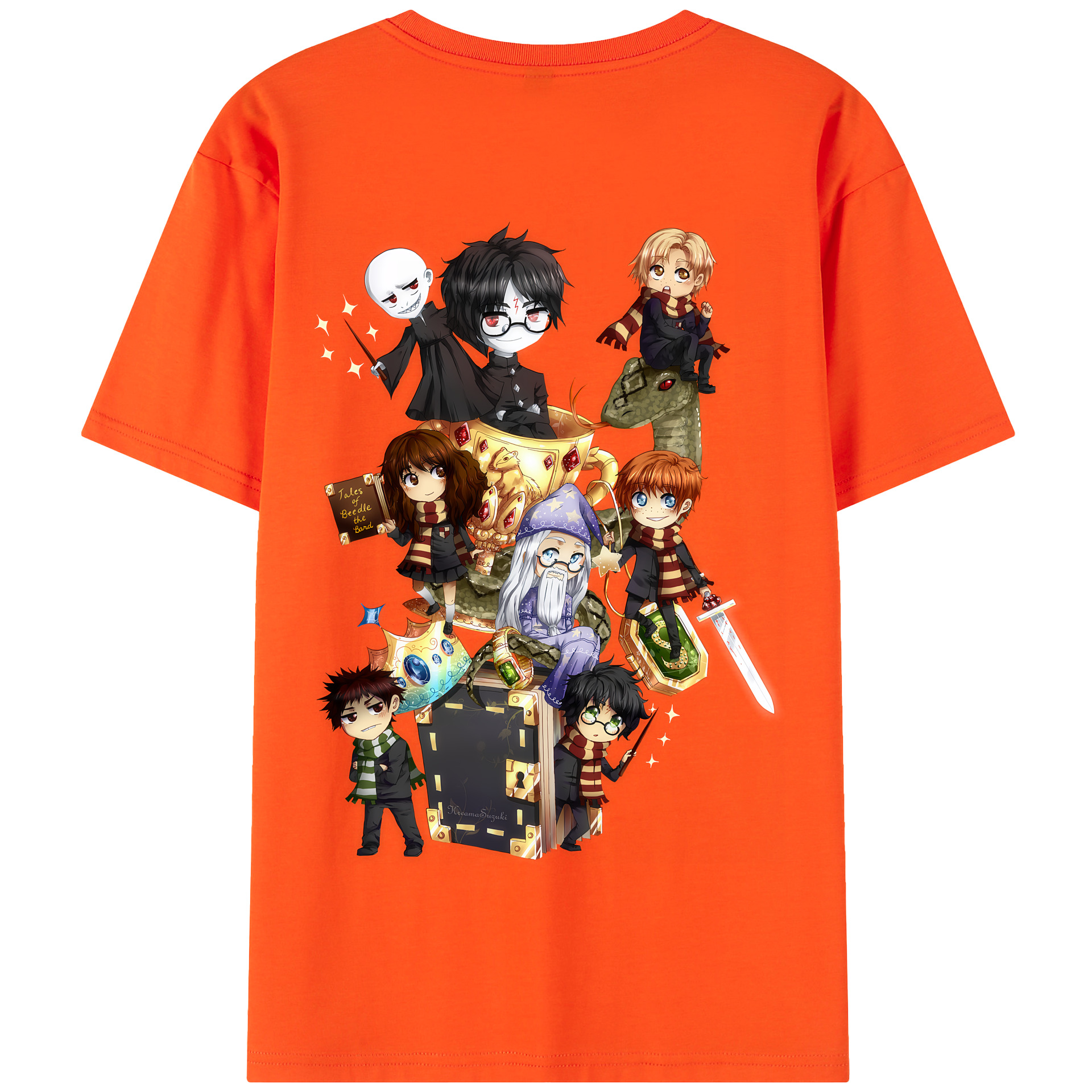 （画像用） Harry Potter ハリー・ポッターシリーズ 綿100％半袖Tシャツ（背面プリント）