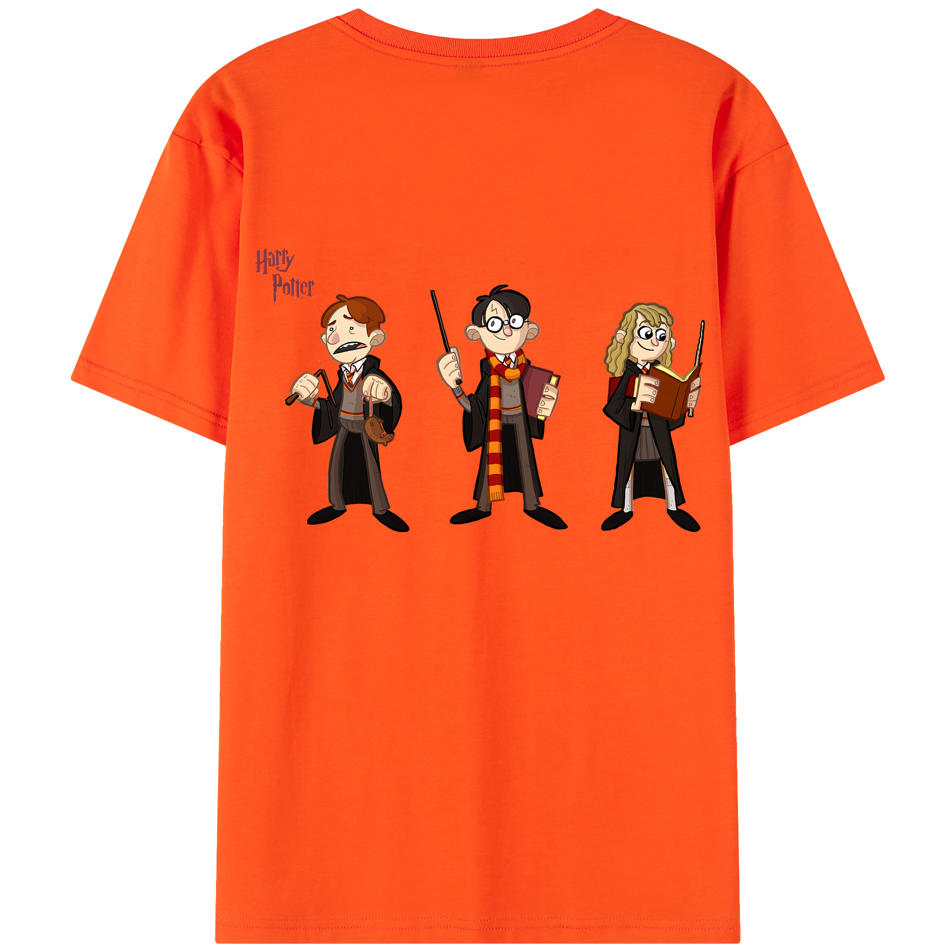 （画像用） Harry Potter ハリー・ポッターシリーズ 綿100％半袖Tシャツ（背面プリント）