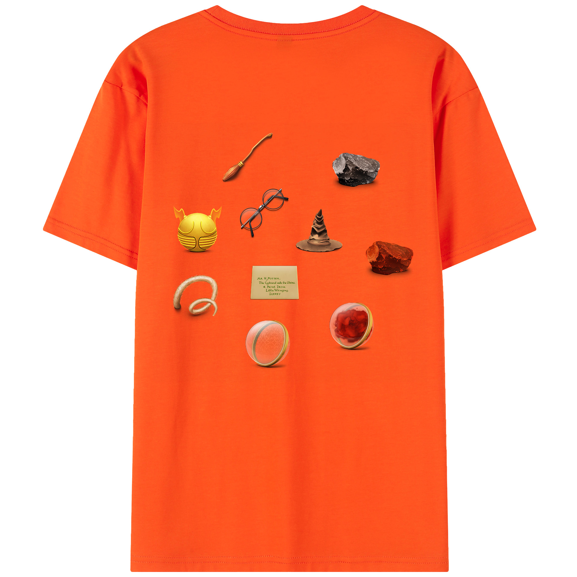 （画像用） Harry Potter ハリー・ポッターシリーズ 綿100％半袖Tシャツ（背面プリント）