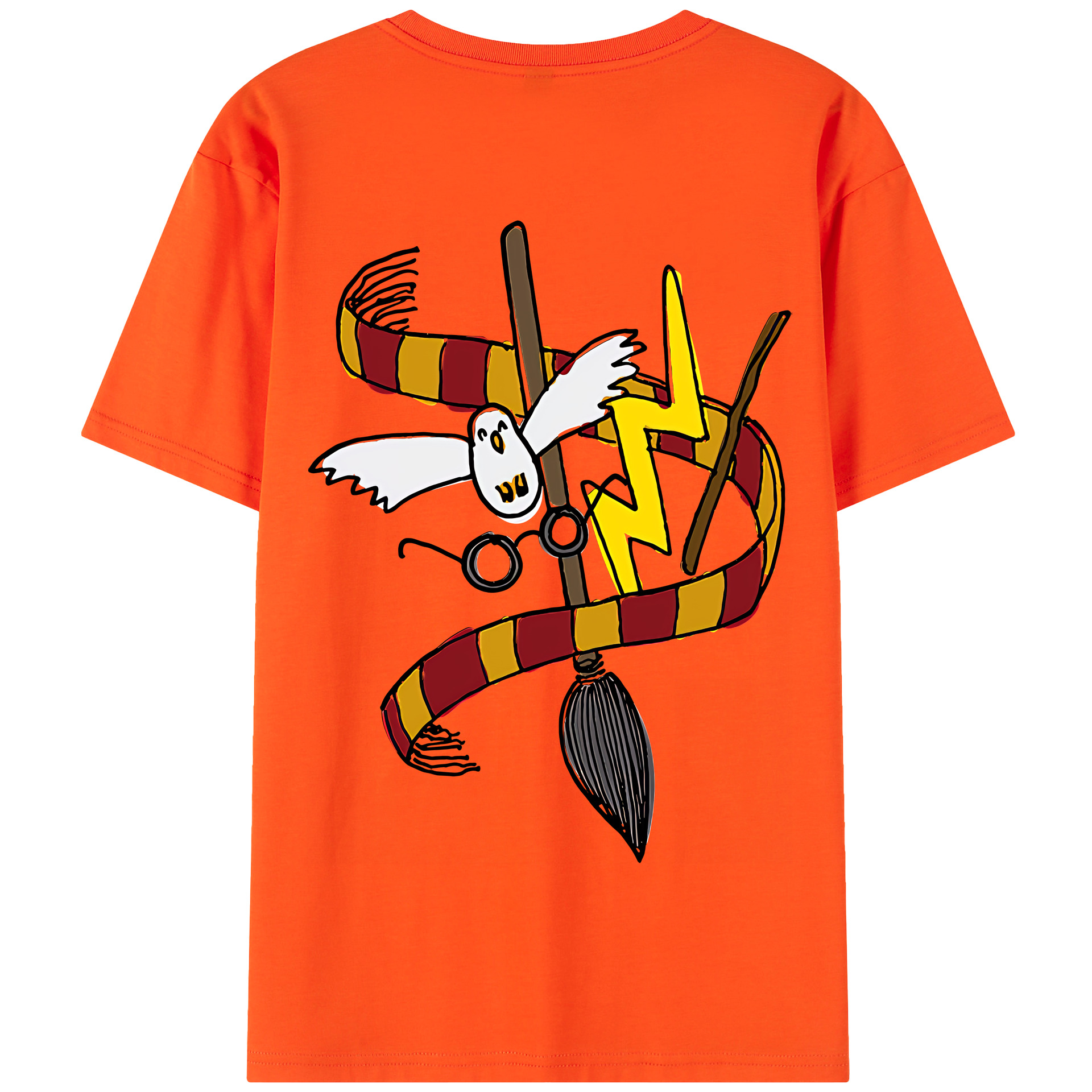 （画像用） Harry Potter ハリー・ポッターシリーズ 綿100％半袖Tシャツ（背面プリント）