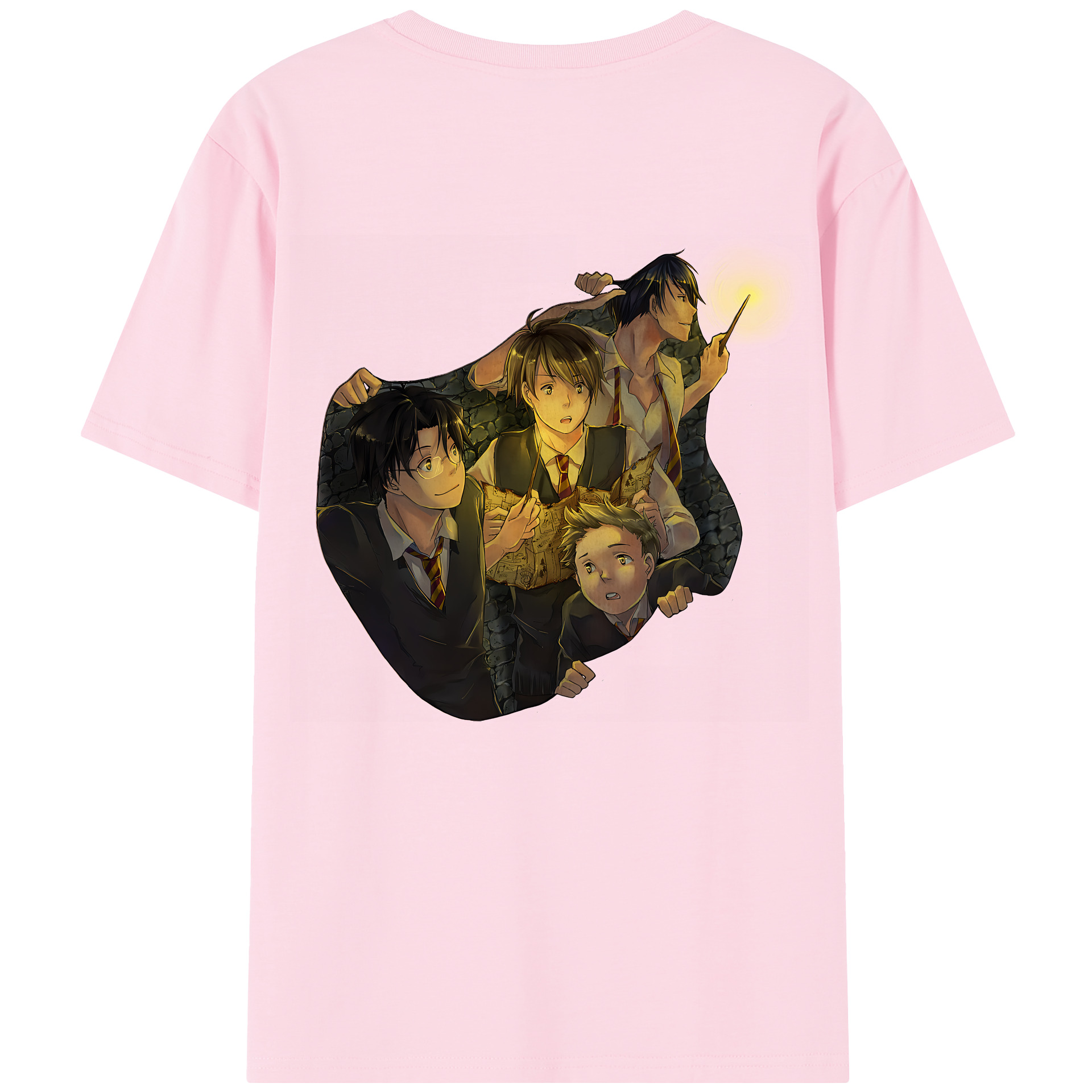 （画像用） Harry Potter ハリー・ポッターシリーズ 綿100％半袖Tシャツ（背面プリント）