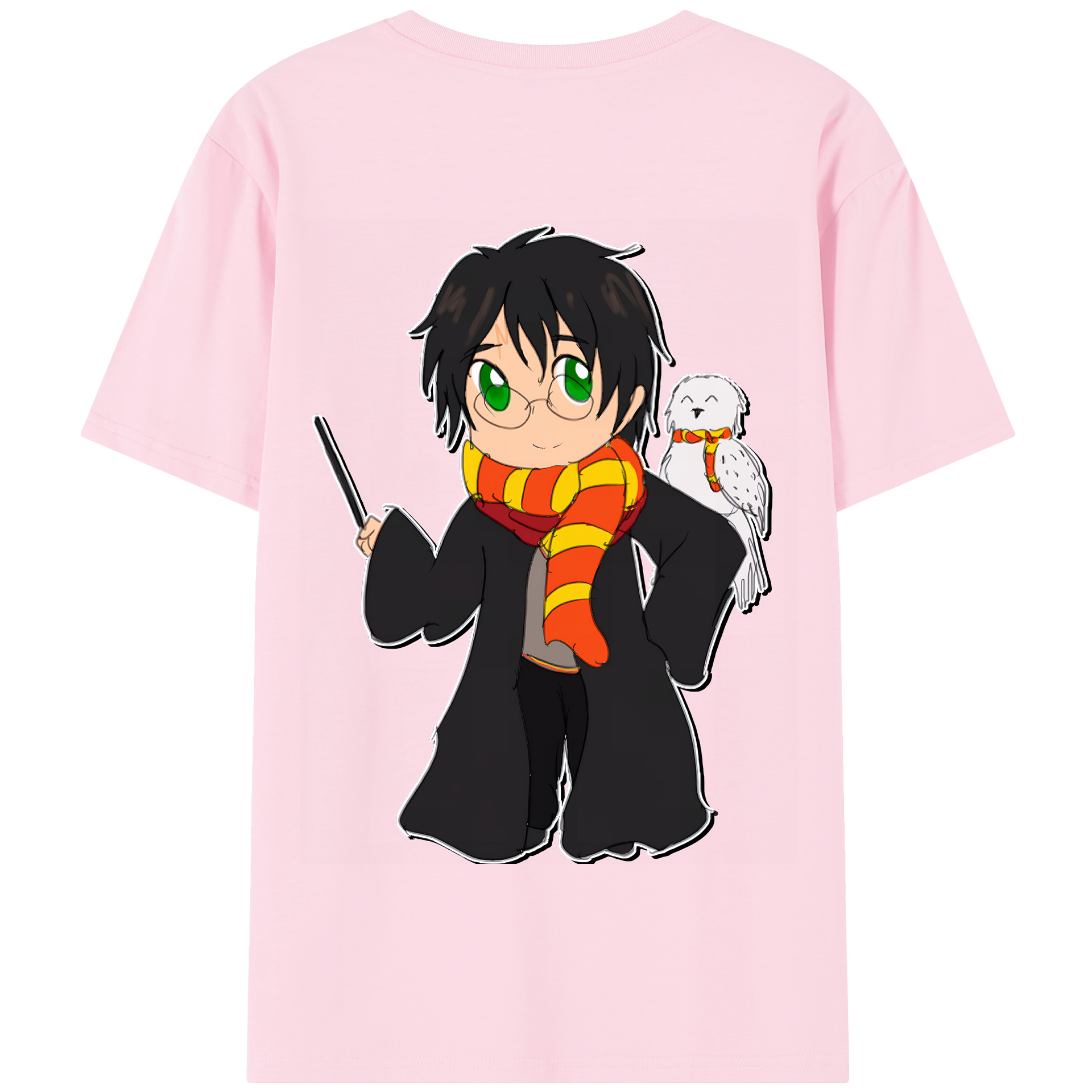 （画像用） Harry Potter ハリー・ポッターシリーズ 綿100％半袖Tシャツ（背面プリント）