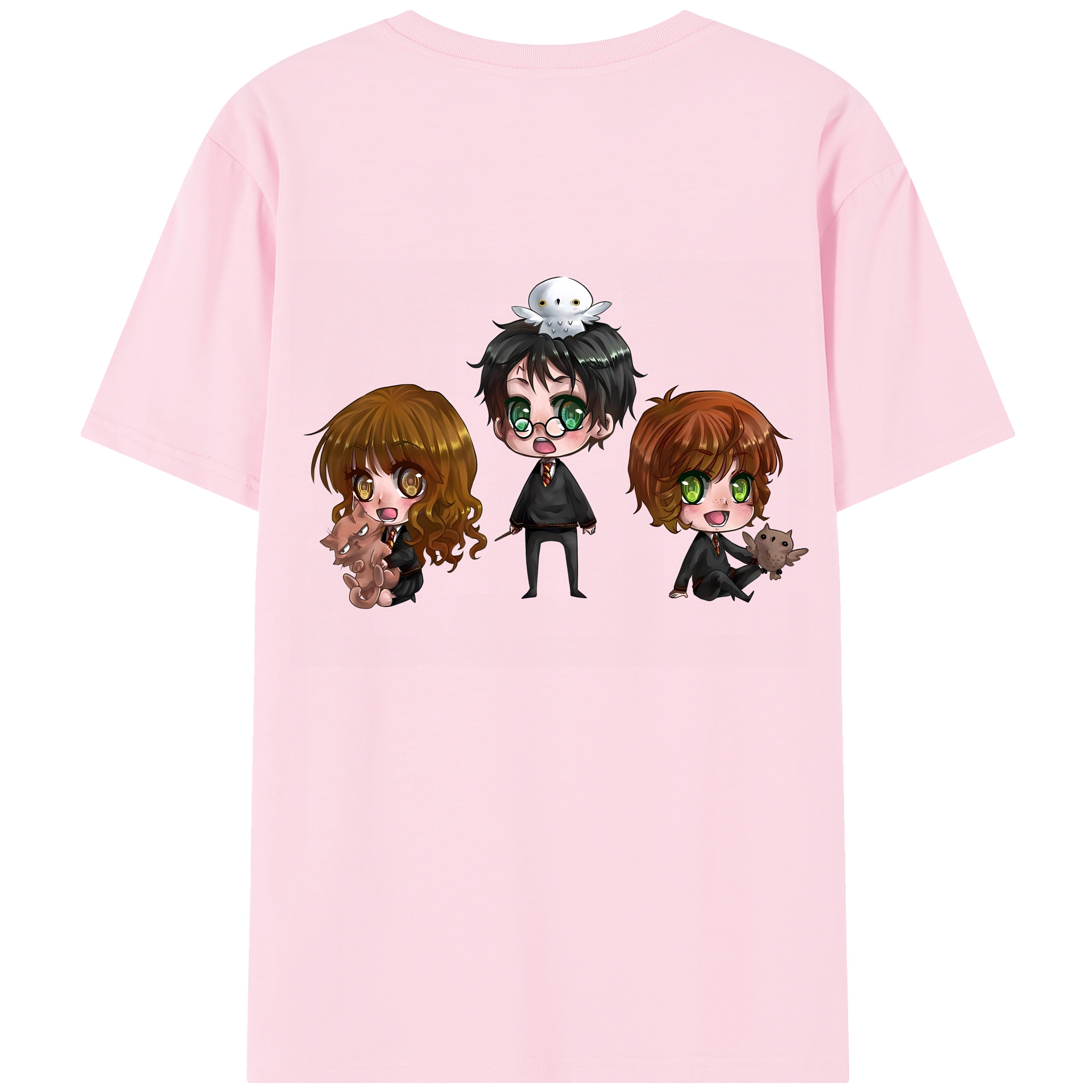 （画像用） Harry Potter ハリー・ポッターシリーズ 綿100％半袖Tシャツ（背面プリント）