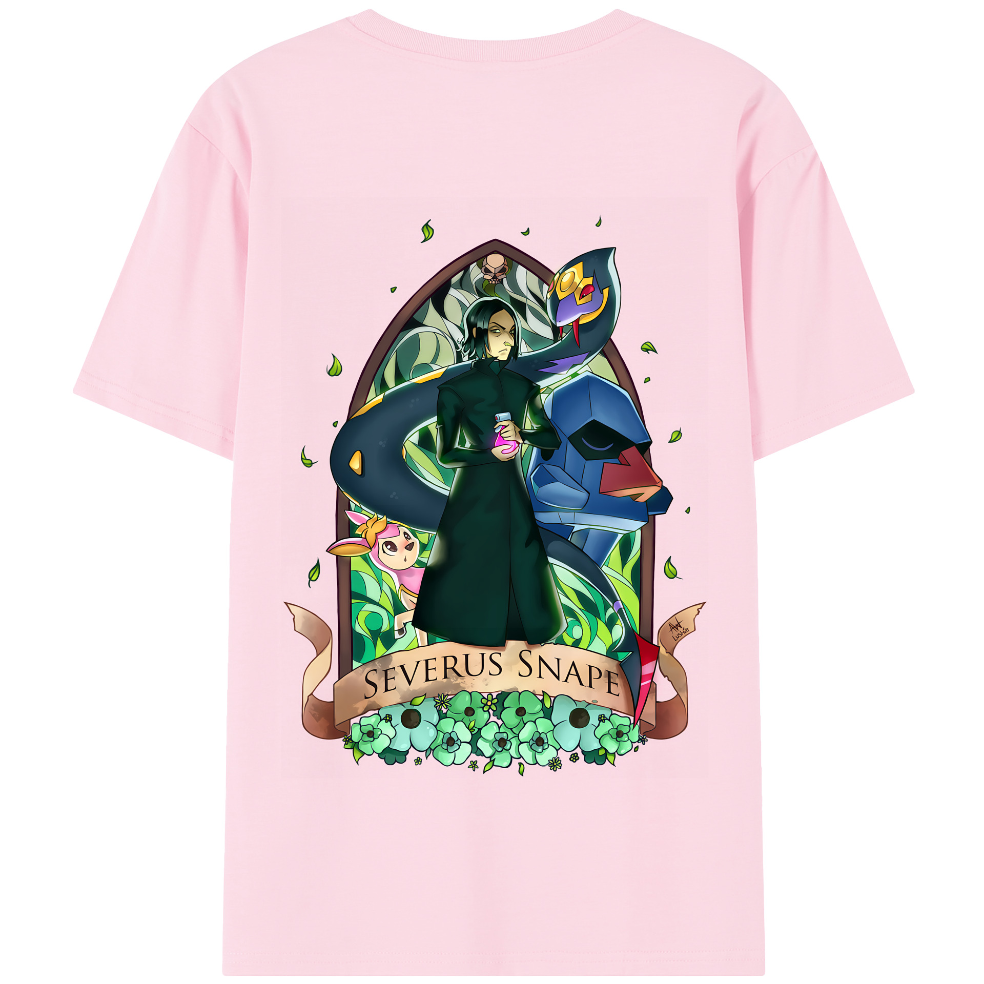 （画像用） Harry Potter ハリー・ポッターシリーズ 綿100％半袖Tシャツ（背面プリント）