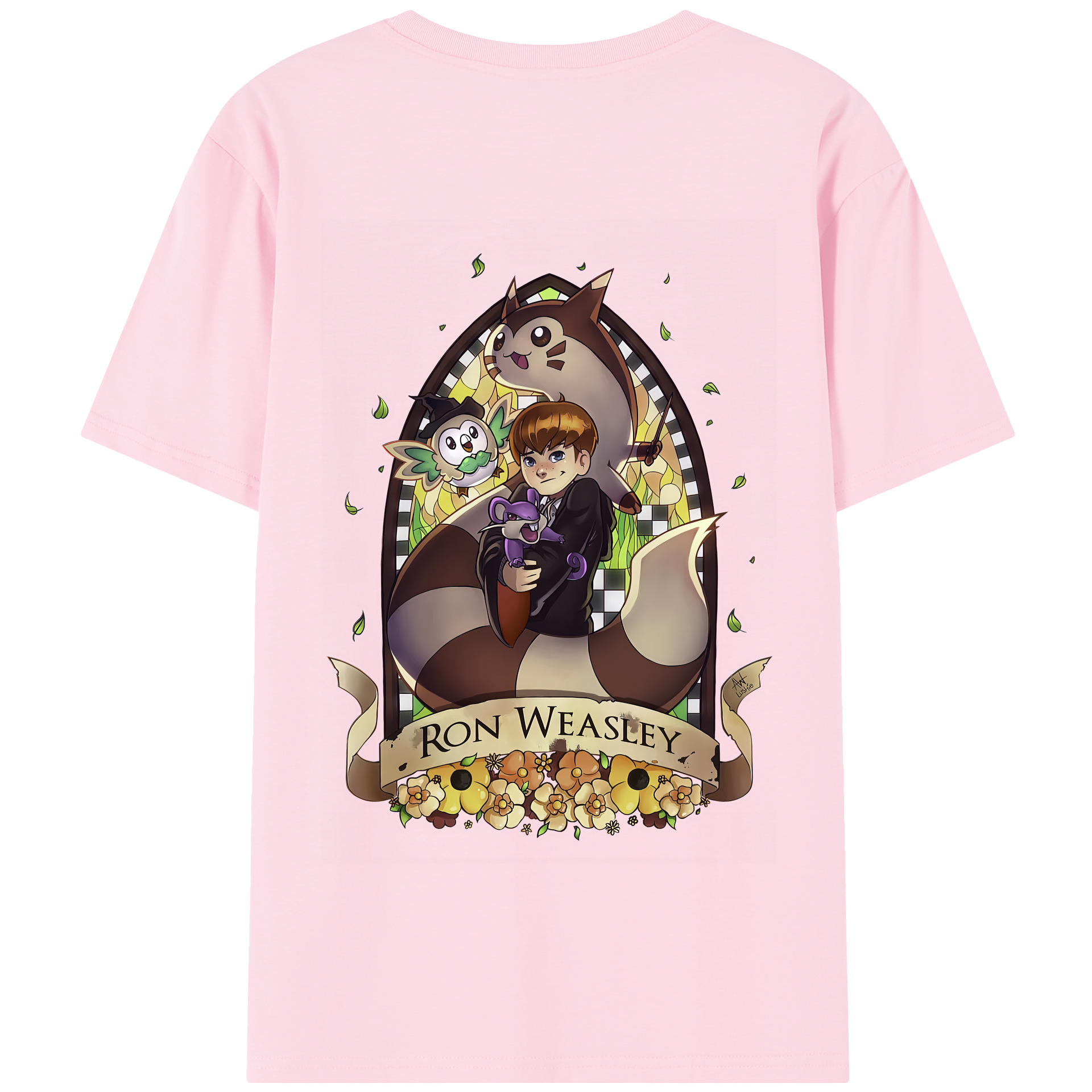 （画像用） Harry Potter ハリー・ポッターシリーズ 綿100％半袖Tシャツ（背面プリント）