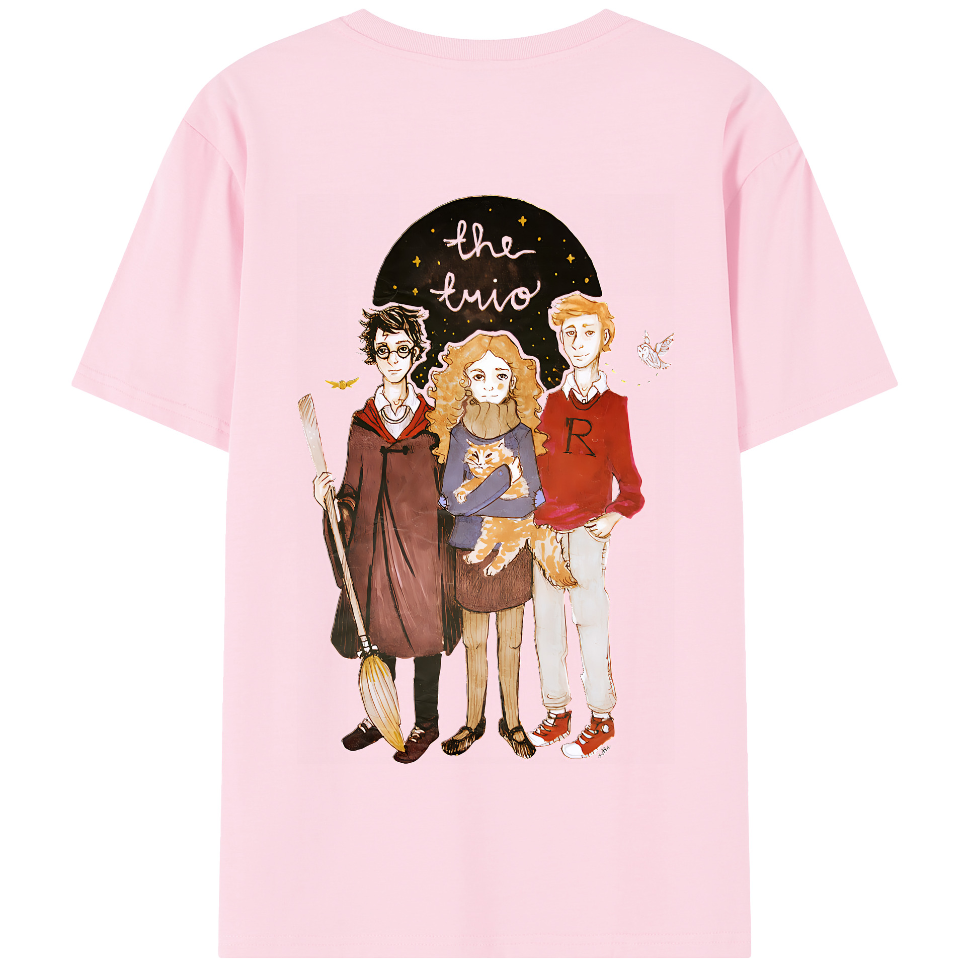 （画像用） Harry Potter ハリー・ポッターシリーズ 綿100％半袖Tシャツ（背面プリント）