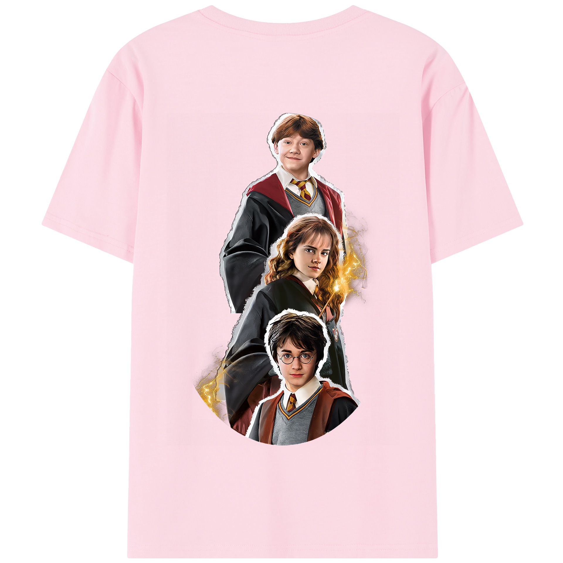 （画像用） Harry Potter ハリー・ポッターシリーズ 綿100％半袖Tシャツ（背面プリント）