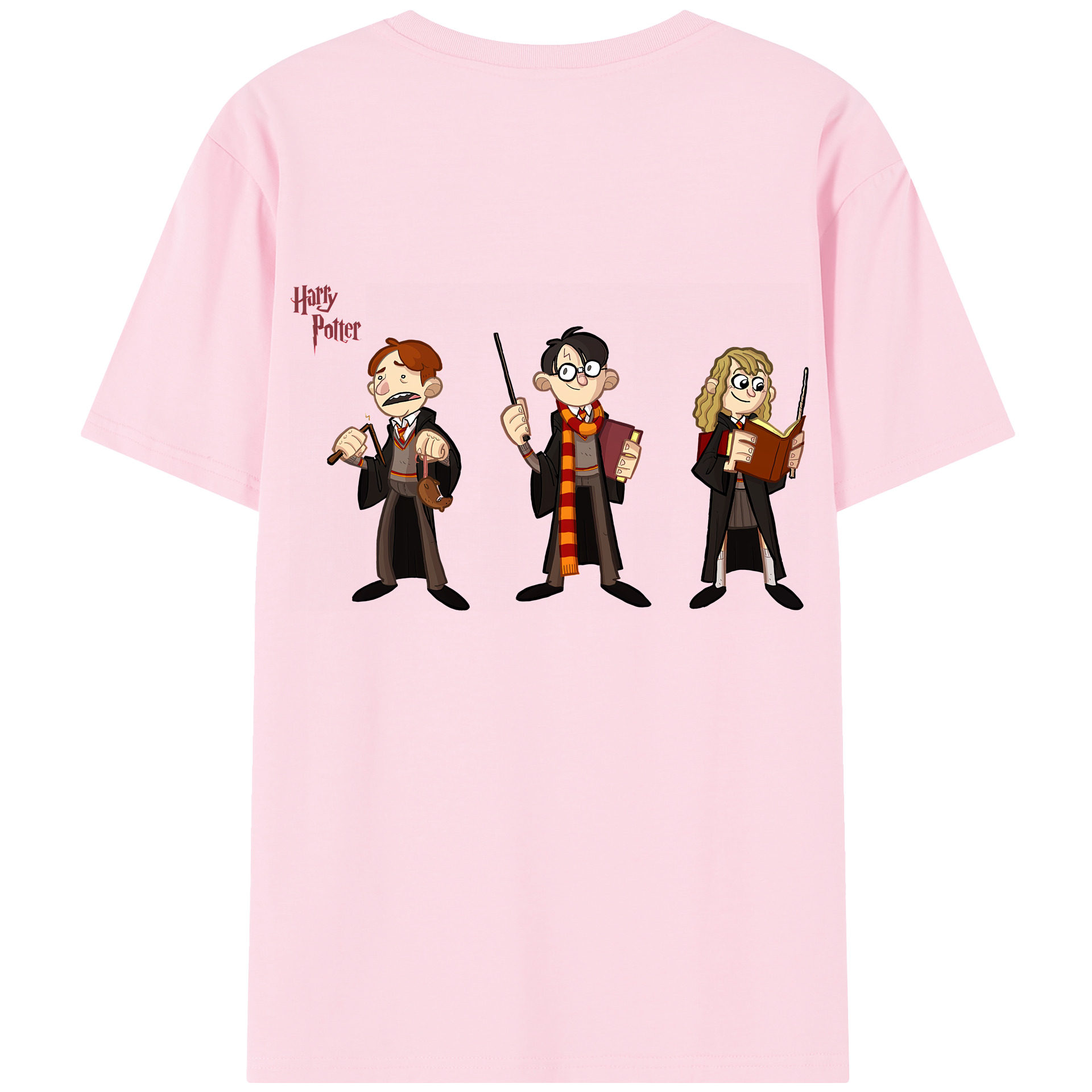 （画像用） Harry Potter ハリー・ポッターシリーズ 綿100％半袖Tシャツ（背面プリント）