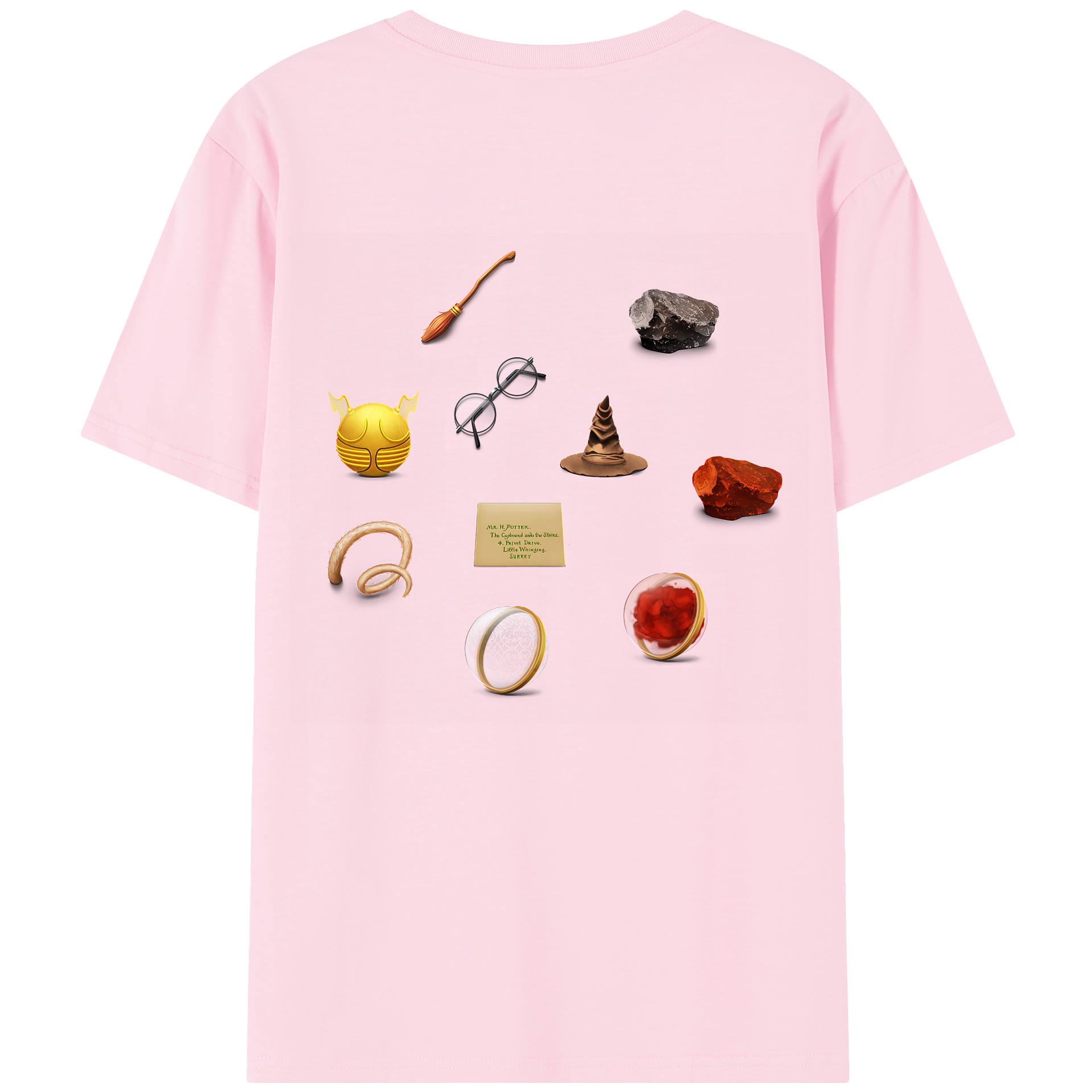 （画像用） Harry Potter ハリー・ポッターシリーズ 綿100％半袖Tシャツ（背面プリント）
