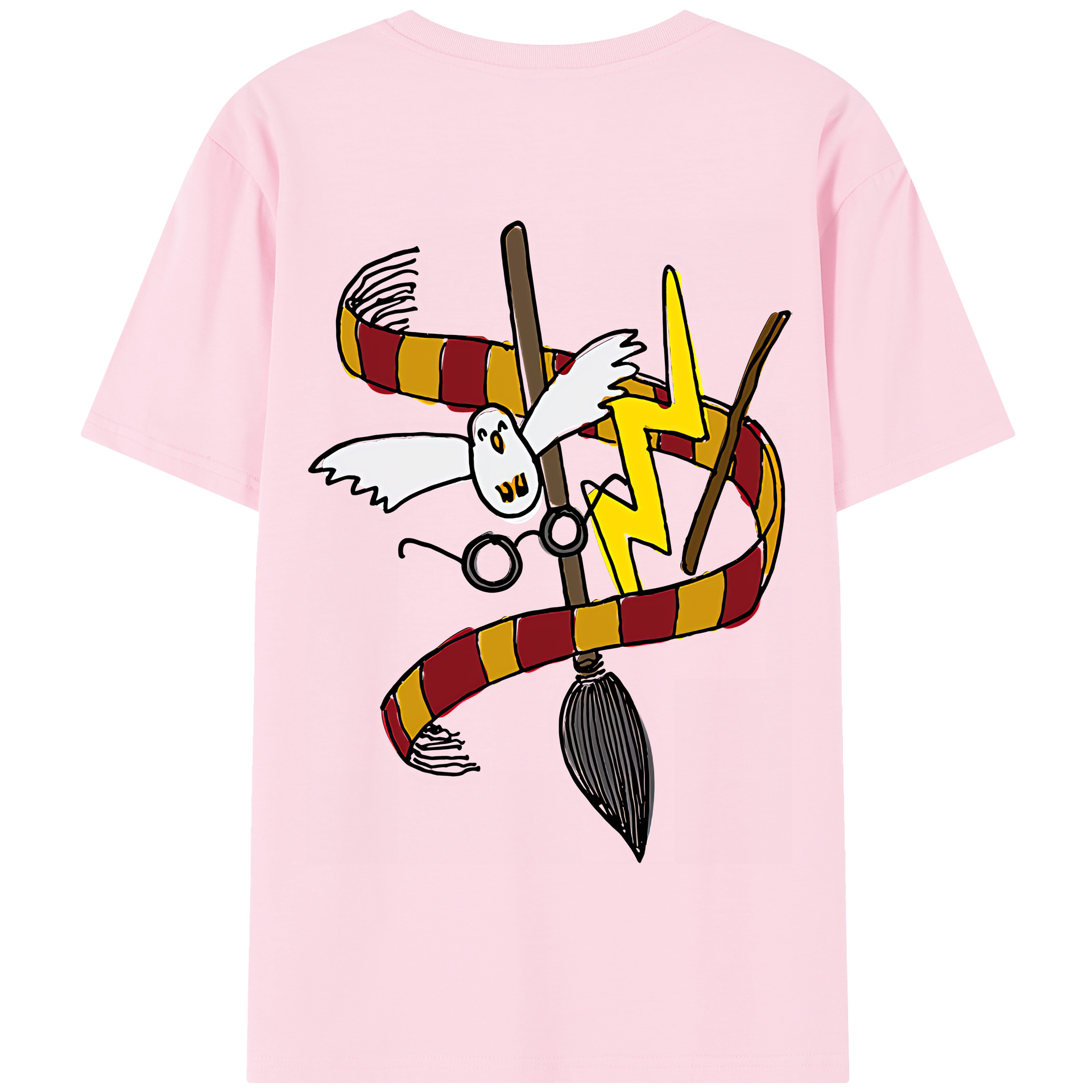 （画像用） Harry Potter ハリー・ポッターシリーズ 綿100％半袖Tシャツ（背面プリント）