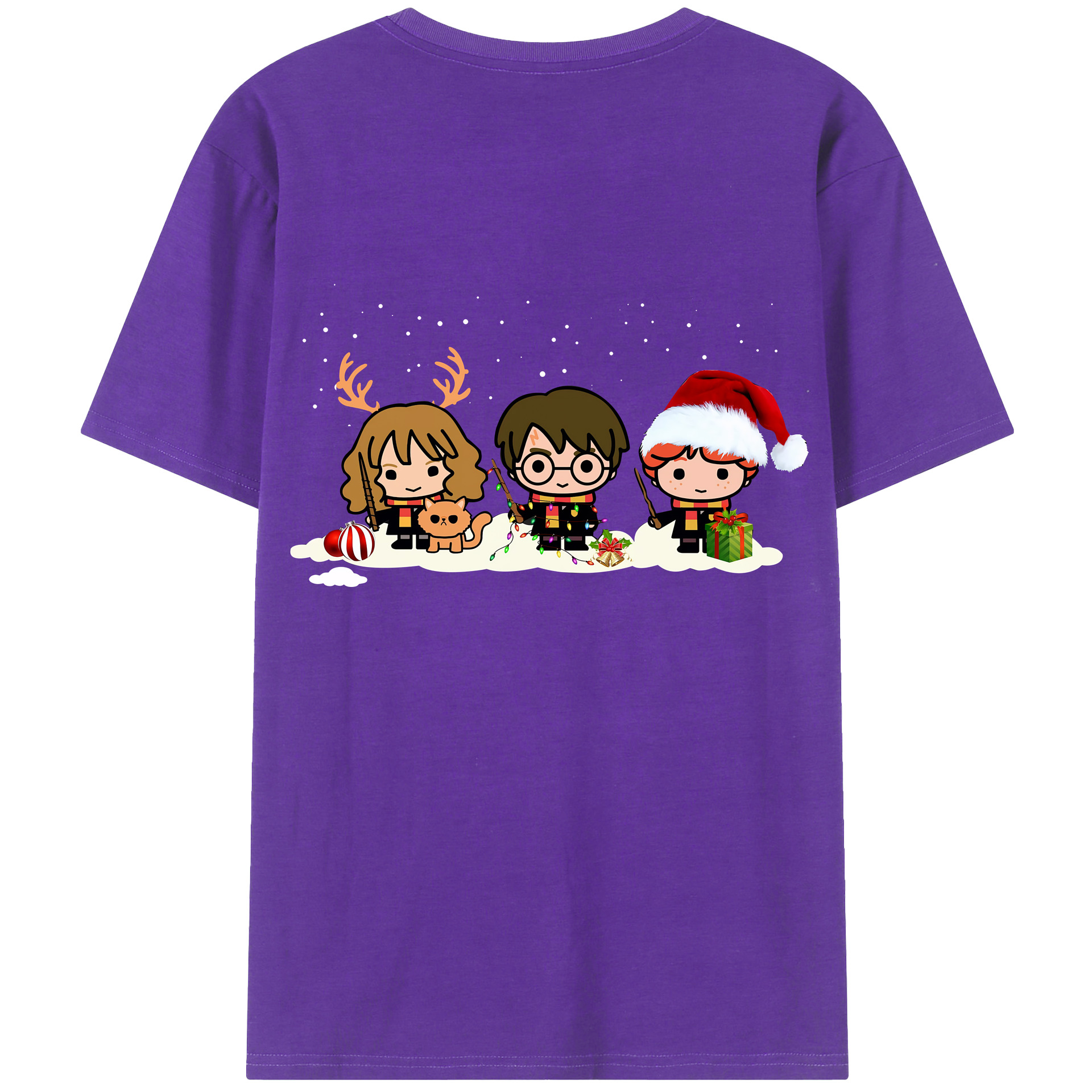 （画像用） Harry Potter ハリー・ポッターシリーズ 綿100％半袖Tシャツ（背面プリント）