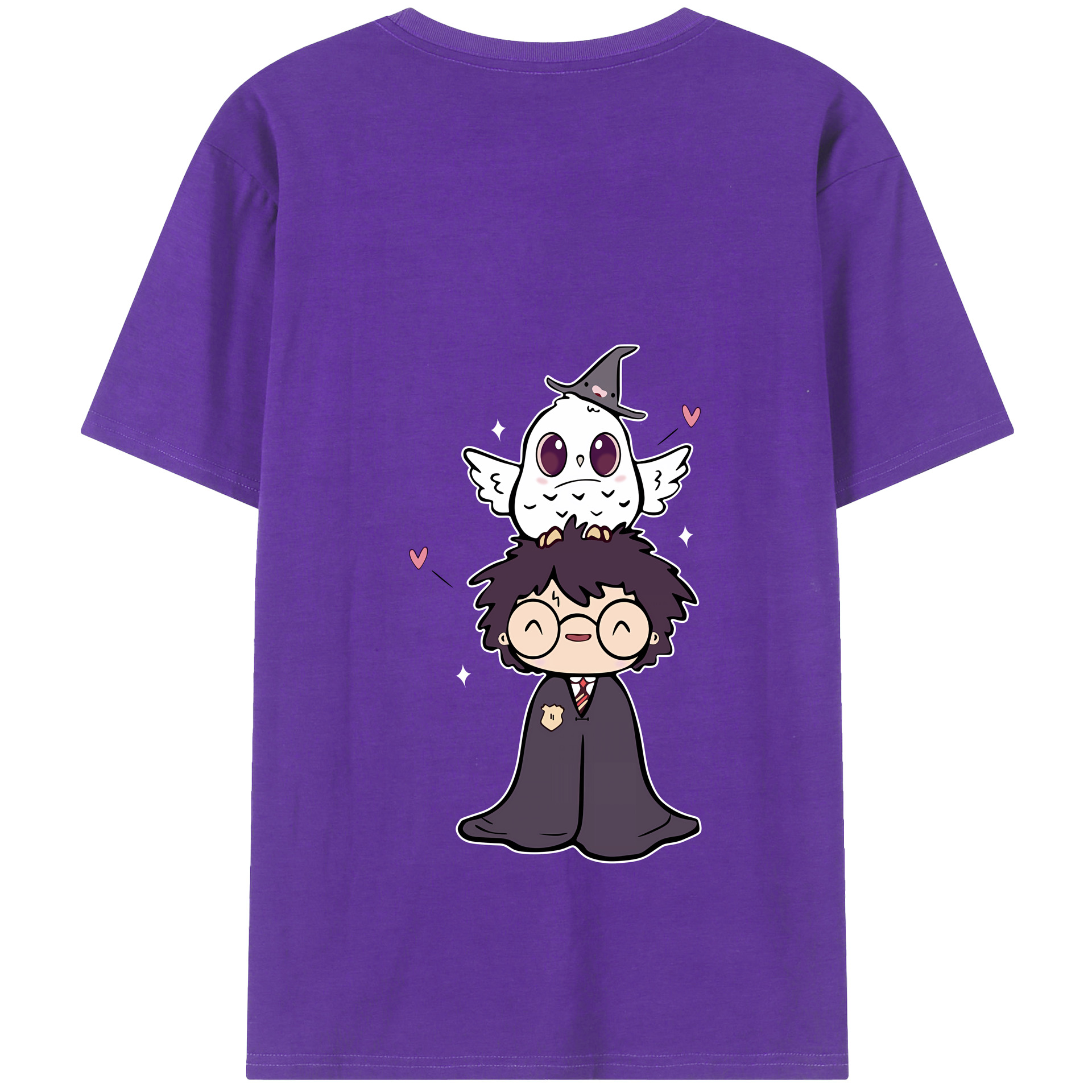 （画像用） Harry Potter ハリー・ポッターシリーズ 綿100％半袖Tシャツ（背面プリント）