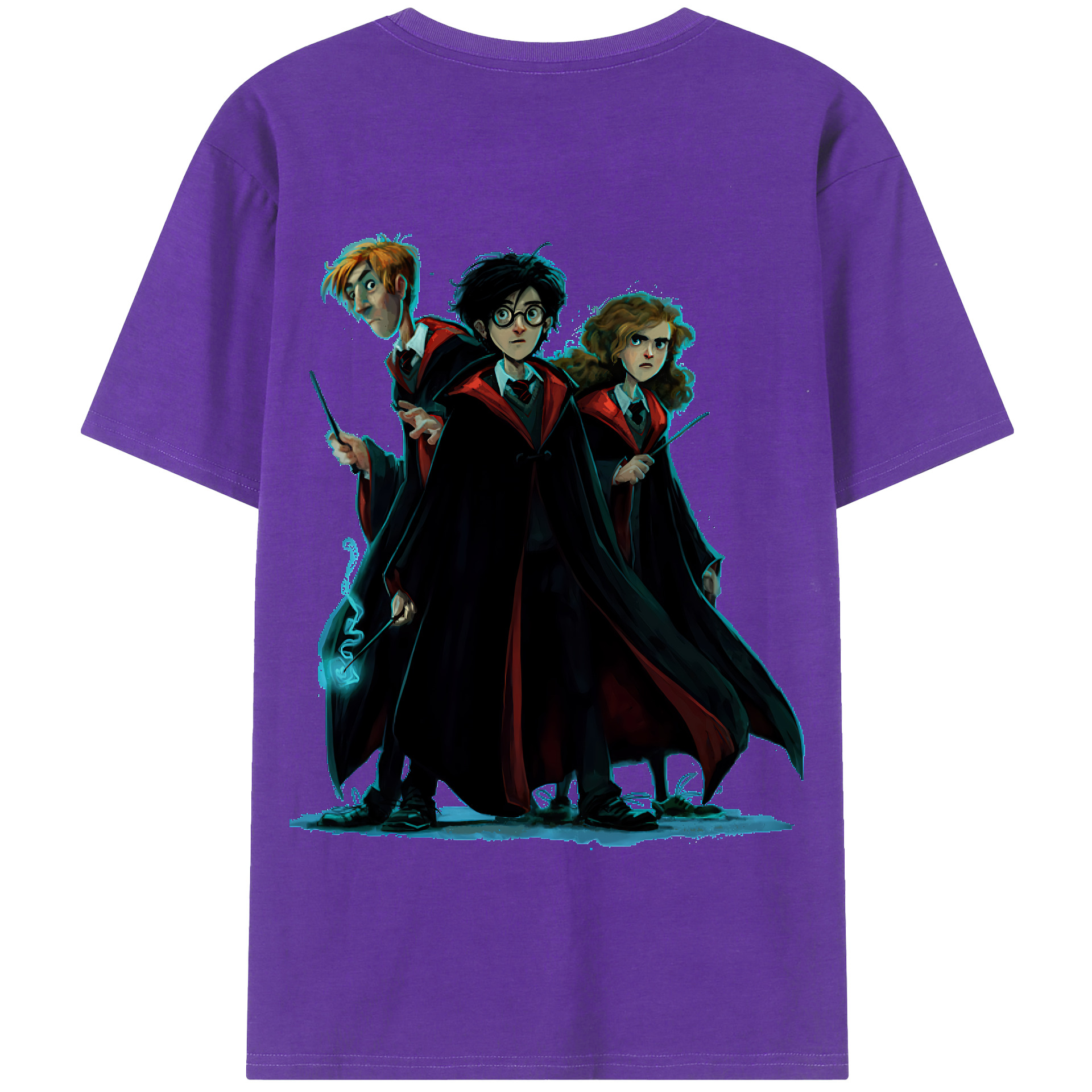 （画像用） Harry Potter ハリー・ポッターシリーズ 綿100％半袖Tシャツ（背面プリント）