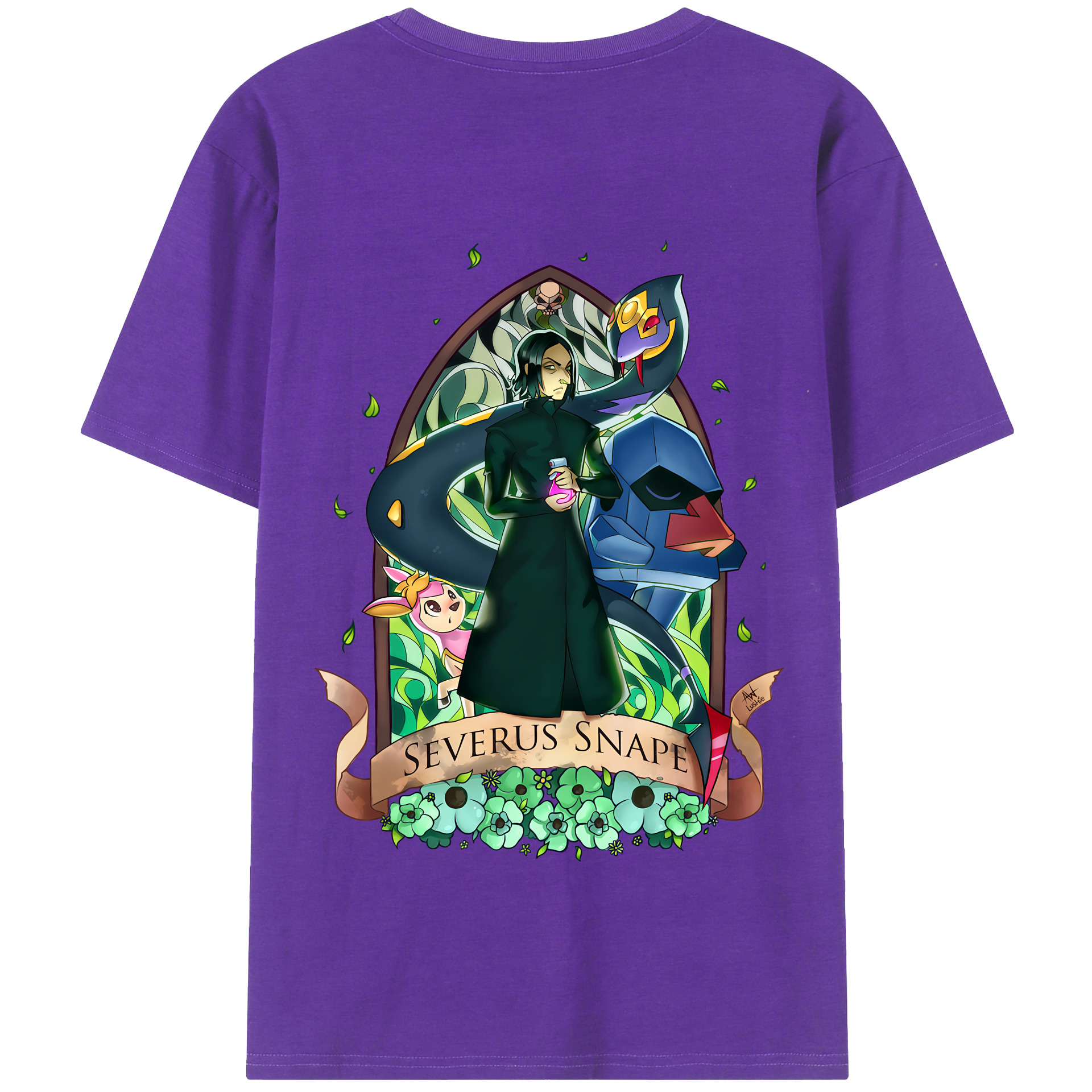 （画像用） Harry Potter ハリー・ポッターシリーズ 綿100％半袖Tシャツ（背面プリント）