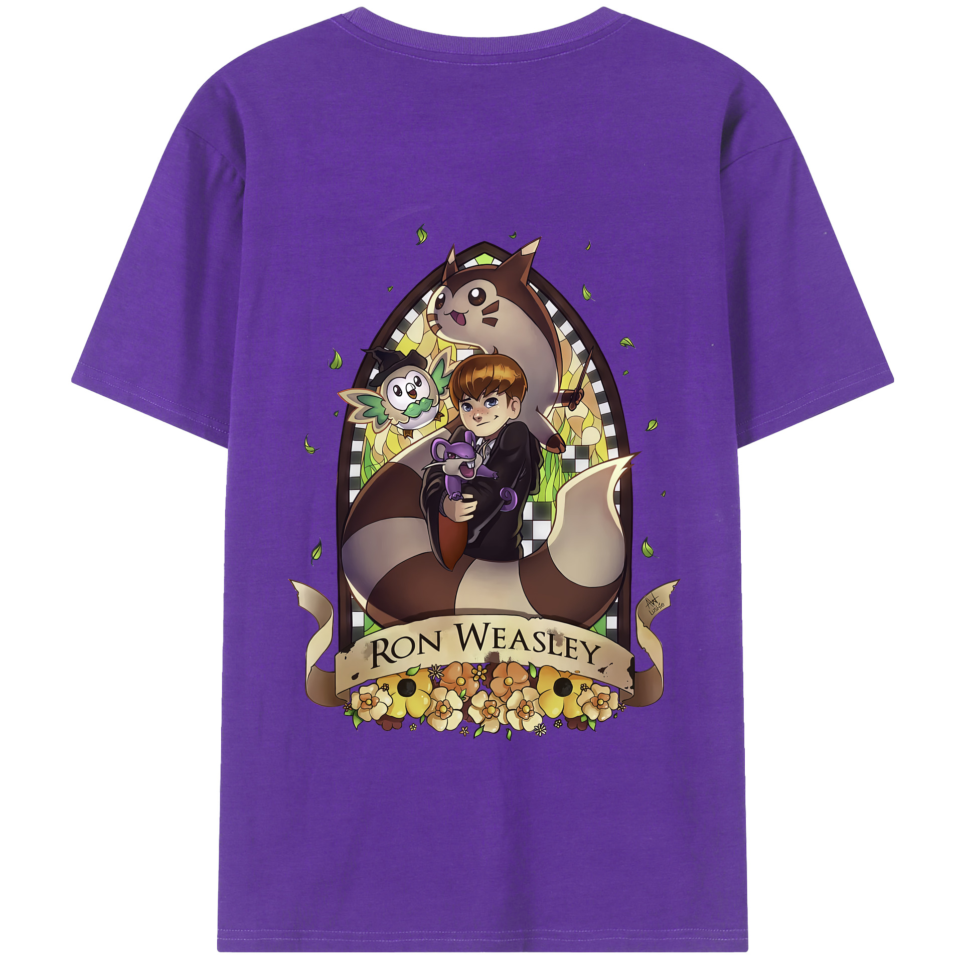 （画像用） Harry Potter ハリー・ポッターシリーズ 綿100％半袖Tシャツ（背面プリント）