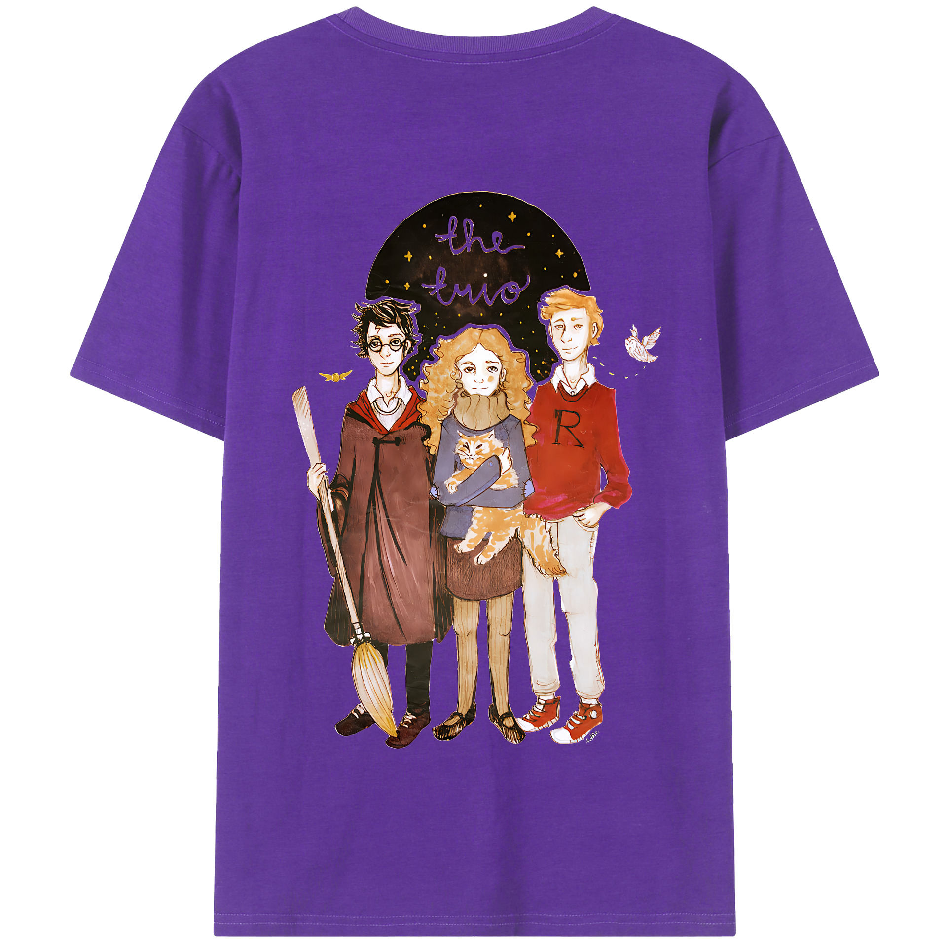 （画像用） Harry Potter ハリー・ポッターシリーズ 綿100％半袖Tシャツ（背面プリント）