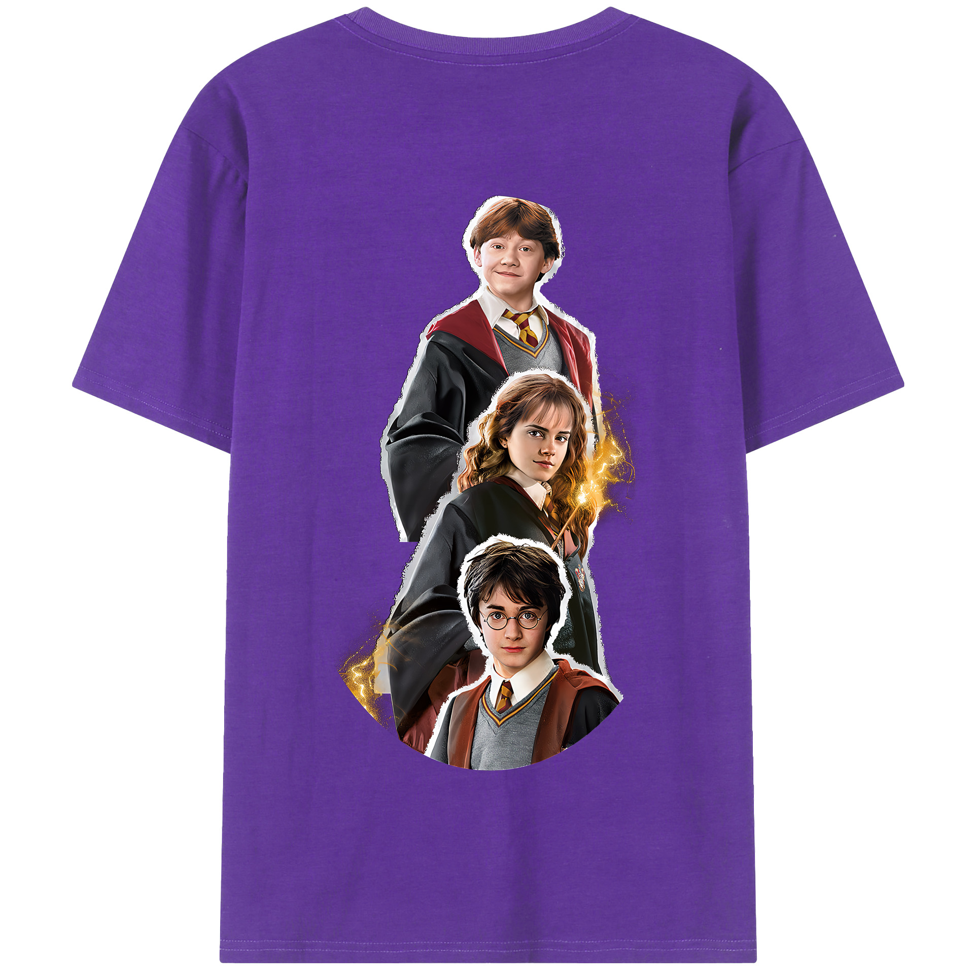 （画像用） Harry Potter ハリー・ポッターシリーズ 綿100％半袖Tシャツ（背面プリント）
