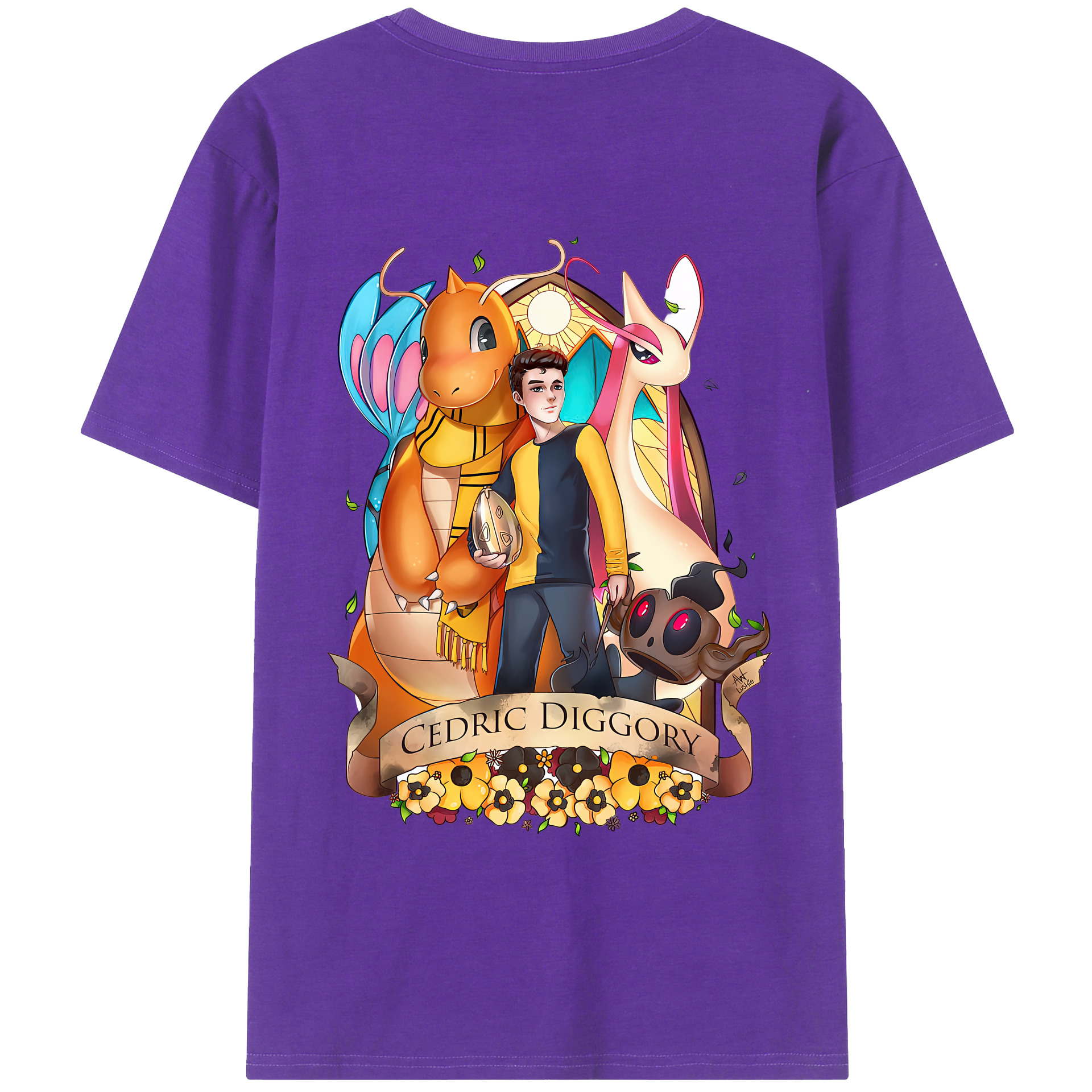（画像用） Harry Potter ハリー・ポッターシリーズ 綿100％半袖Tシャツ（背面プリント）
