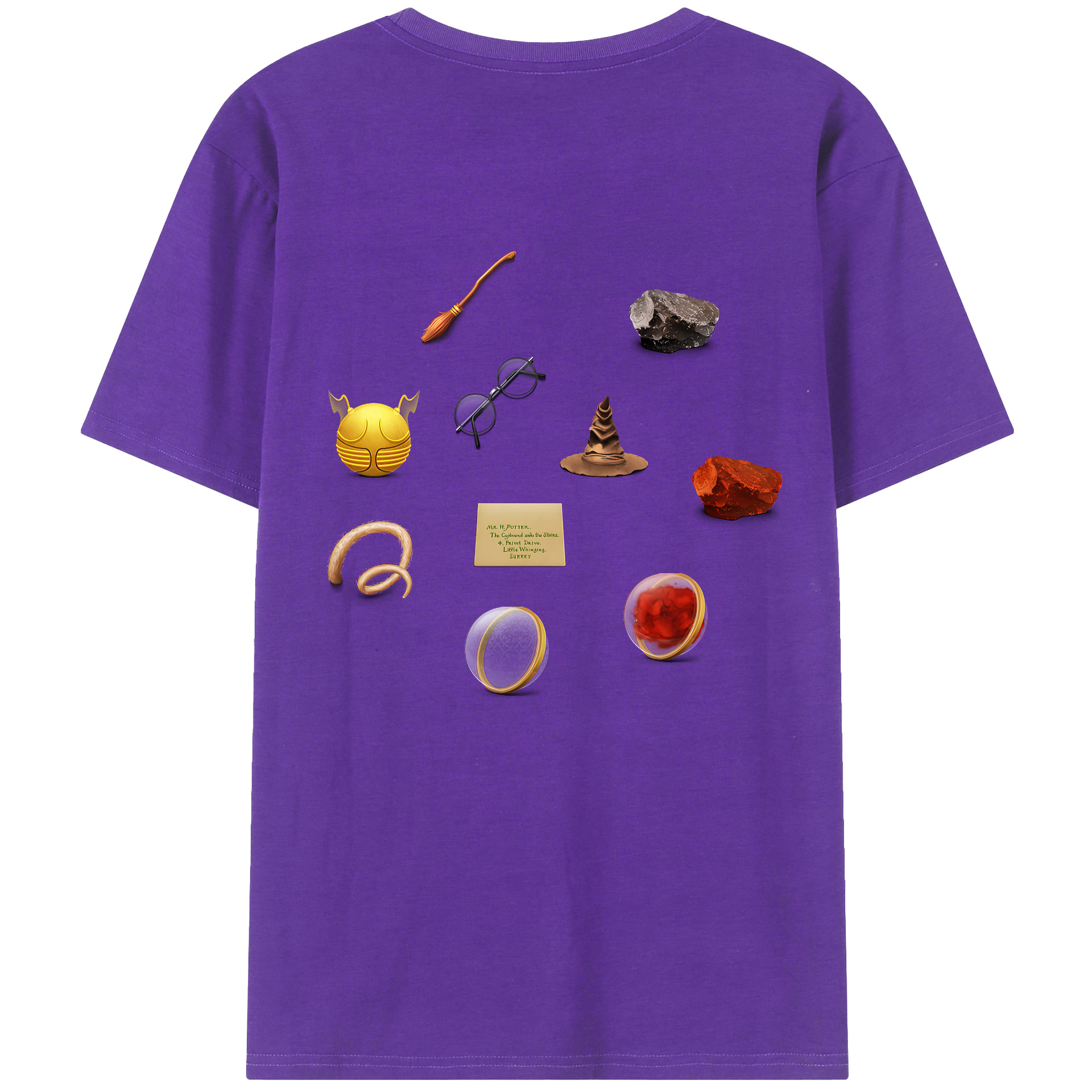 （画像用） Harry Potter ハリー・ポッターシリーズ 綿100％半袖Tシャツ（背面プリント）
