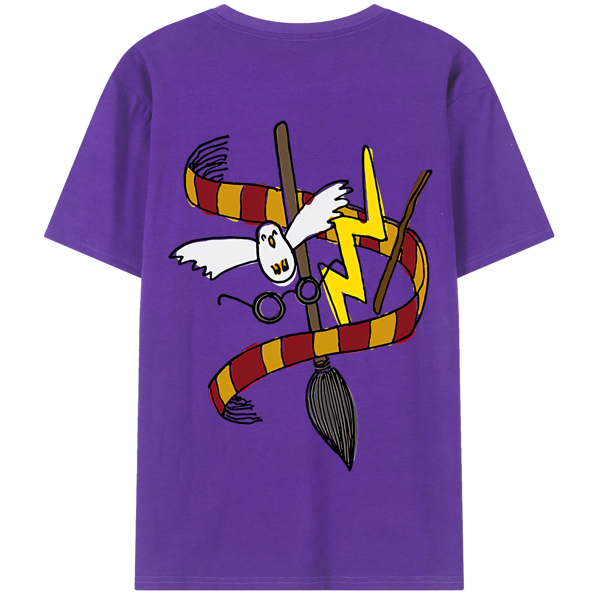 （画像用） Harry Potter ハリー・ポッターシリーズ 綿100％半袖Tシャツ（背面プリント）