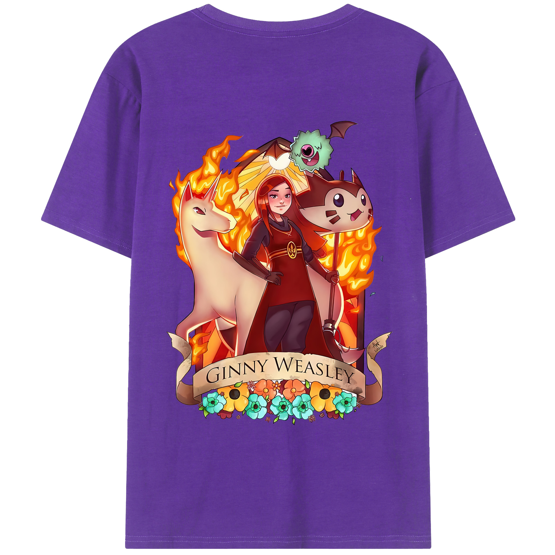 （画像用） Harry Potter ハリー・ポッターシリーズ 綿100％半袖Tシャツ（背面プリント）