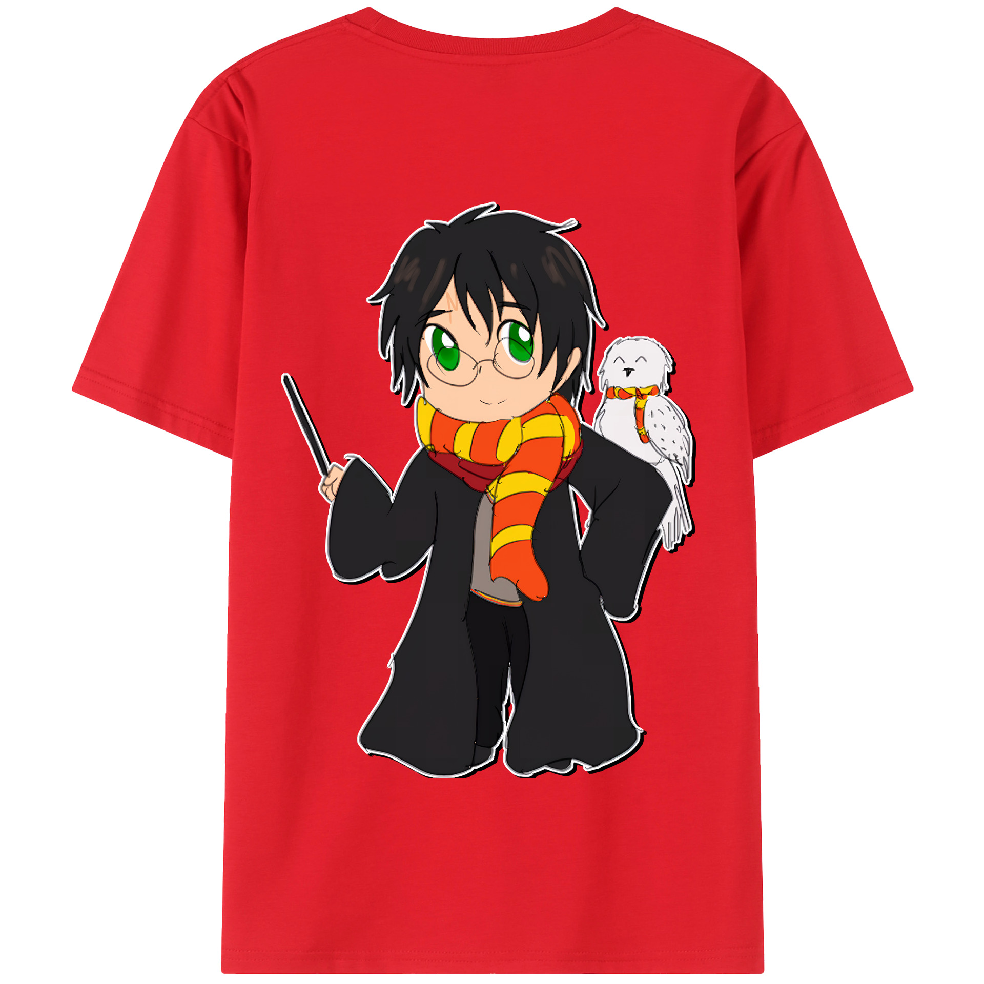 （画像用） Harry Potter ハリー・ポッターシリーズ 綿100％半袖Tシャツ（背面プリント）