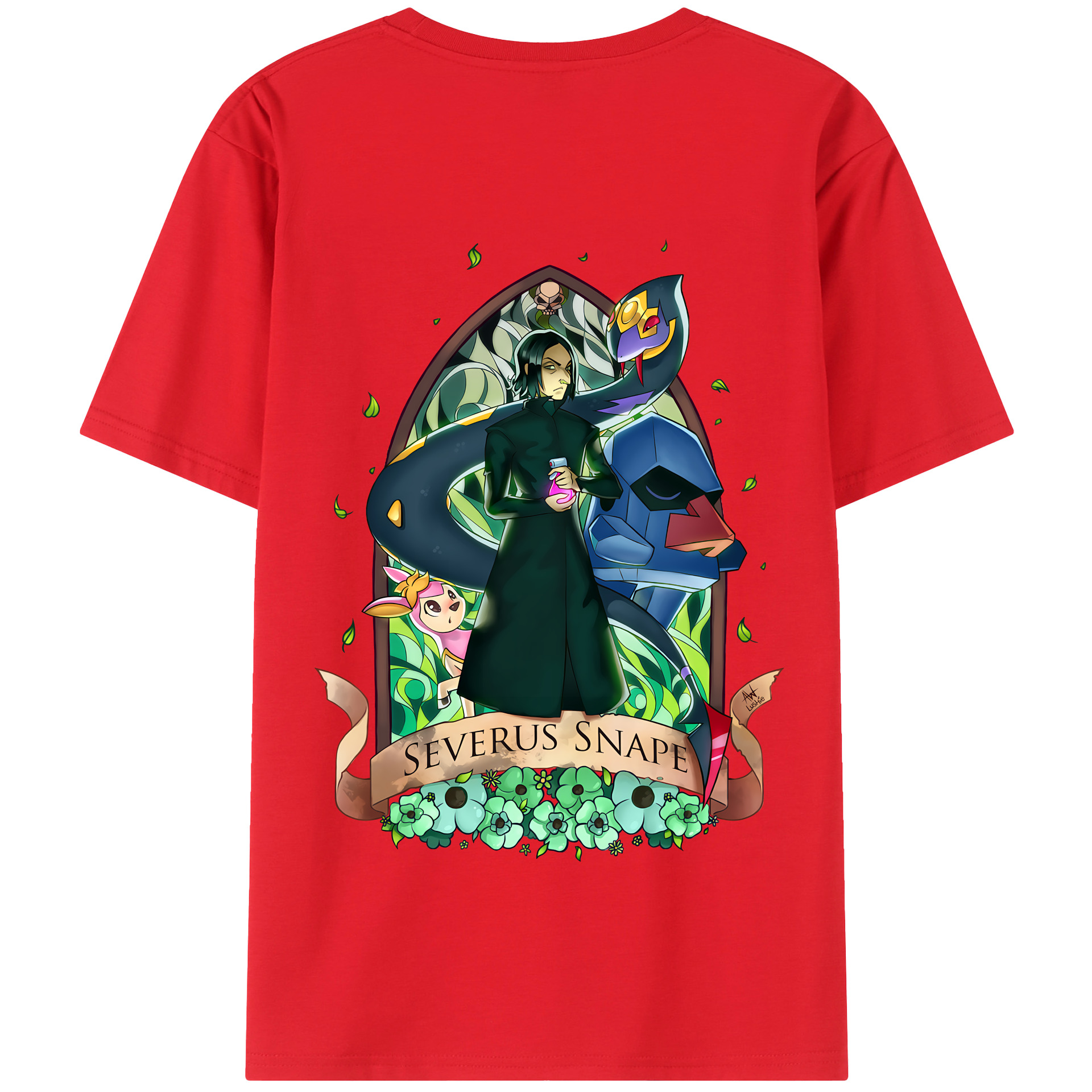 （画像用） Harry Potter ハリー・ポッターシリーズ 綿100％半袖Tシャツ（背面プリント）