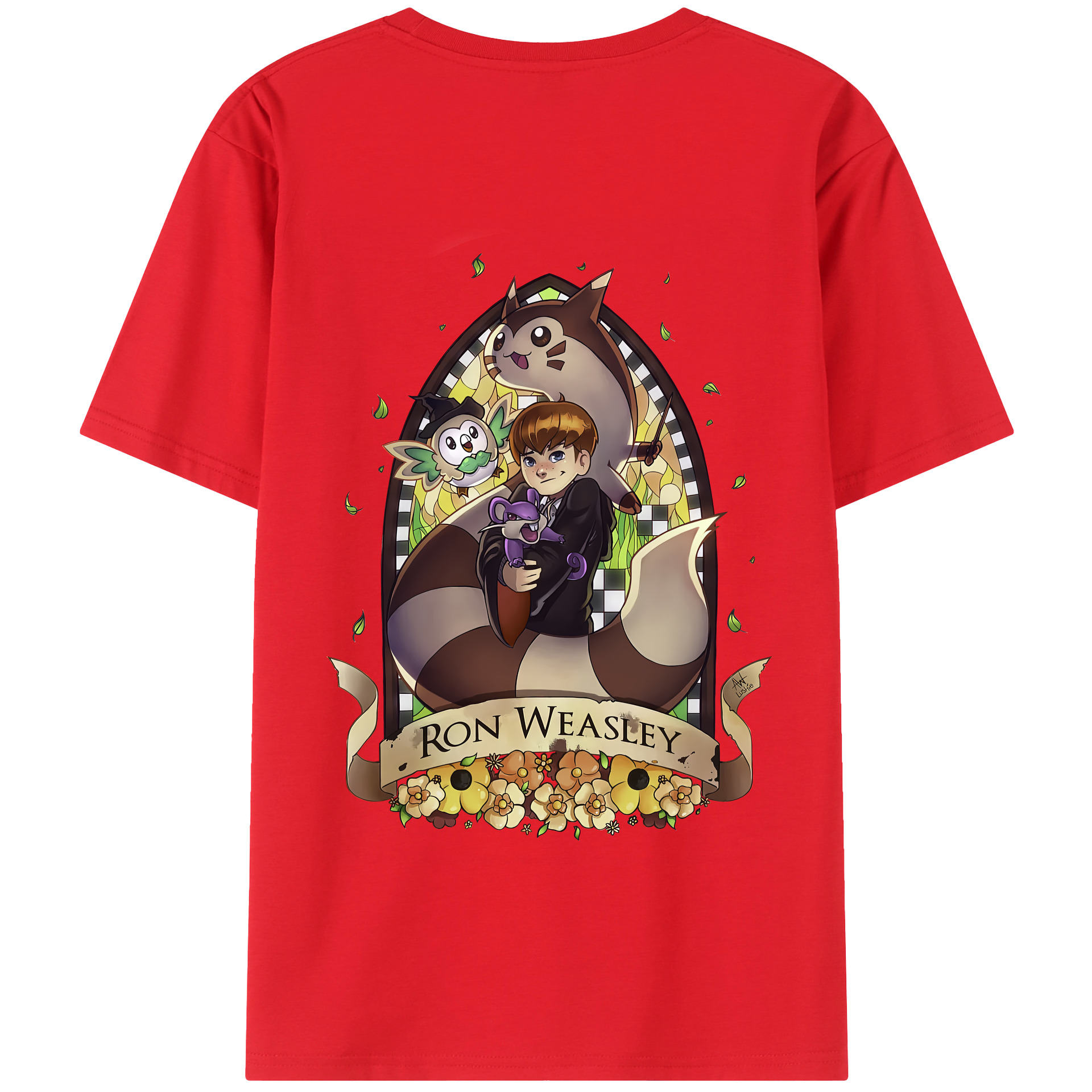 （画像用） Harry Potter ハリー・ポッターシリーズ 綿100％半袖Tシャツ（背面プリント）