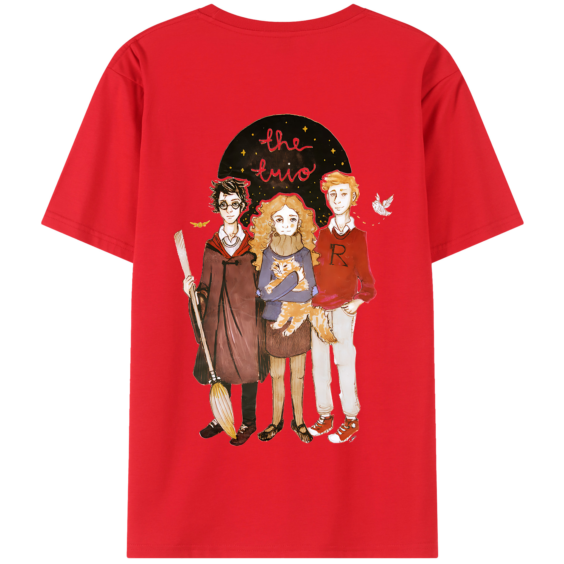 （画像用） Harry Potter ハリー・ポッターシリーズ 綿100％半袖Tシャツ（背面プリント）