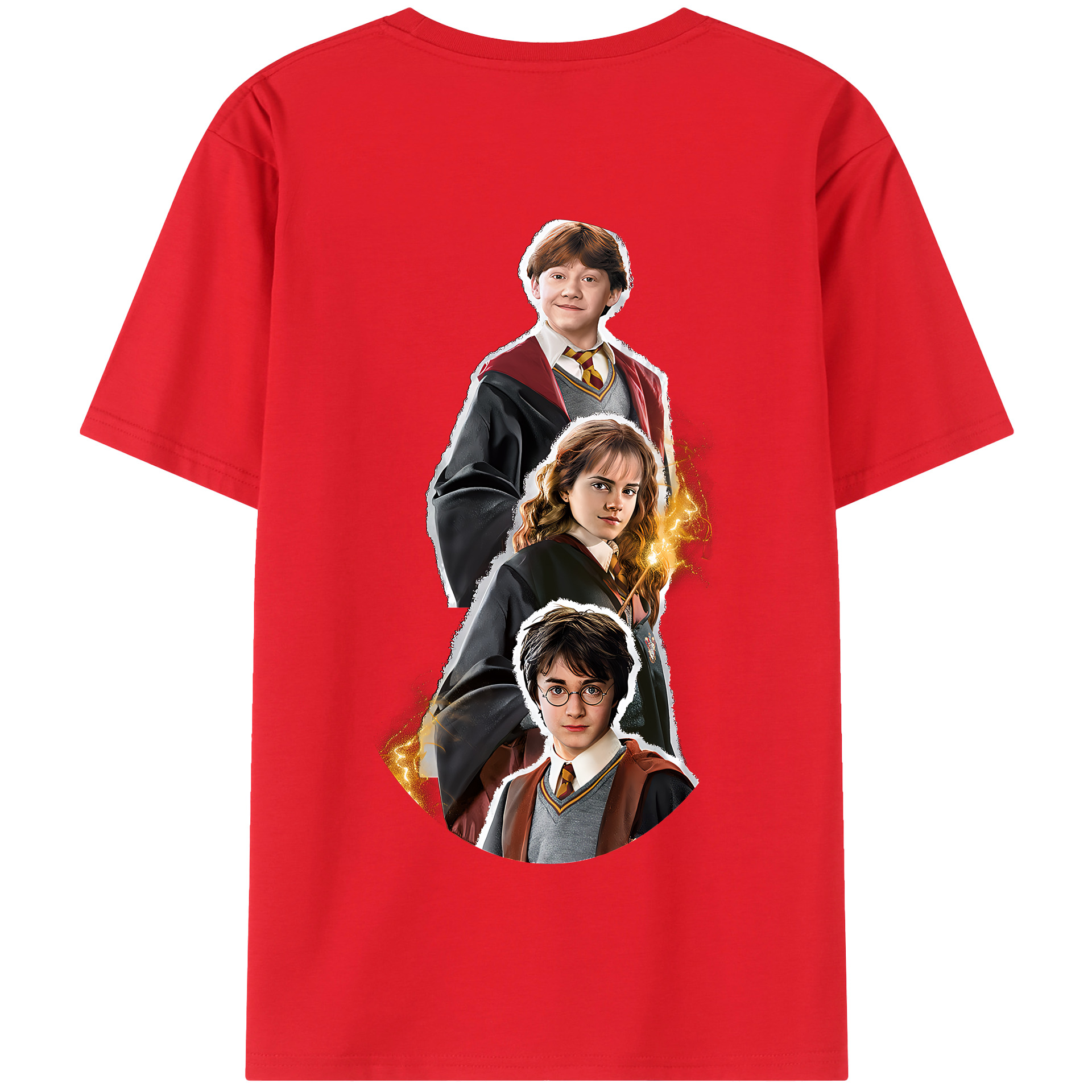 （画像用） Harry Potter ハリー・ポッターシリーズ 綿100％半袖Tシャツ（背面プリント）