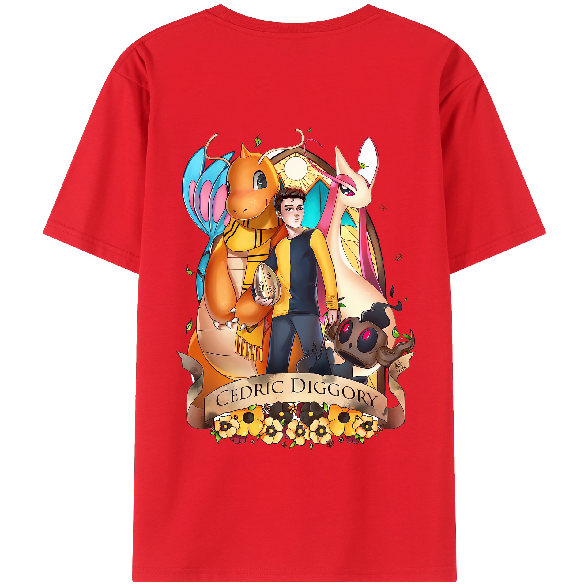 （画像用） Harry Potter ハリー・ポッターシリーズ 綿100％半袖Tシャツ（背面プリント）