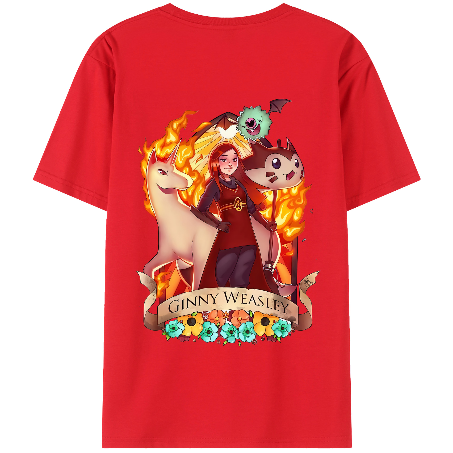 （画像用） Harry Potter ハリー・ポッターシリーズ 綿100％半袖Tシャツ（背面プリント）