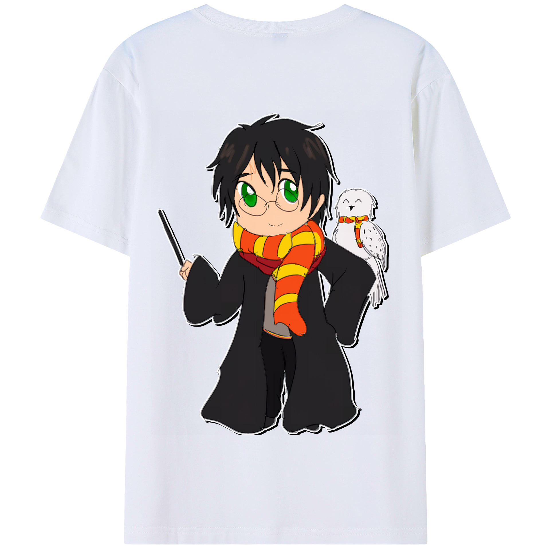 （画像用） Harry Potter ハリー・ポッターシリーズ 綿100％半袖Tシャツ（背面プリント）