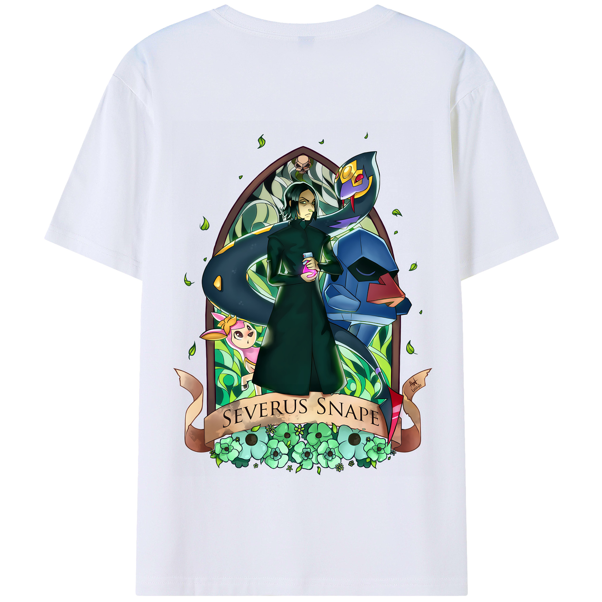 （画像用） Harry Potter ハリー・ポッターシリーズ 綿100％半袖Tシャツ（背面プリント）