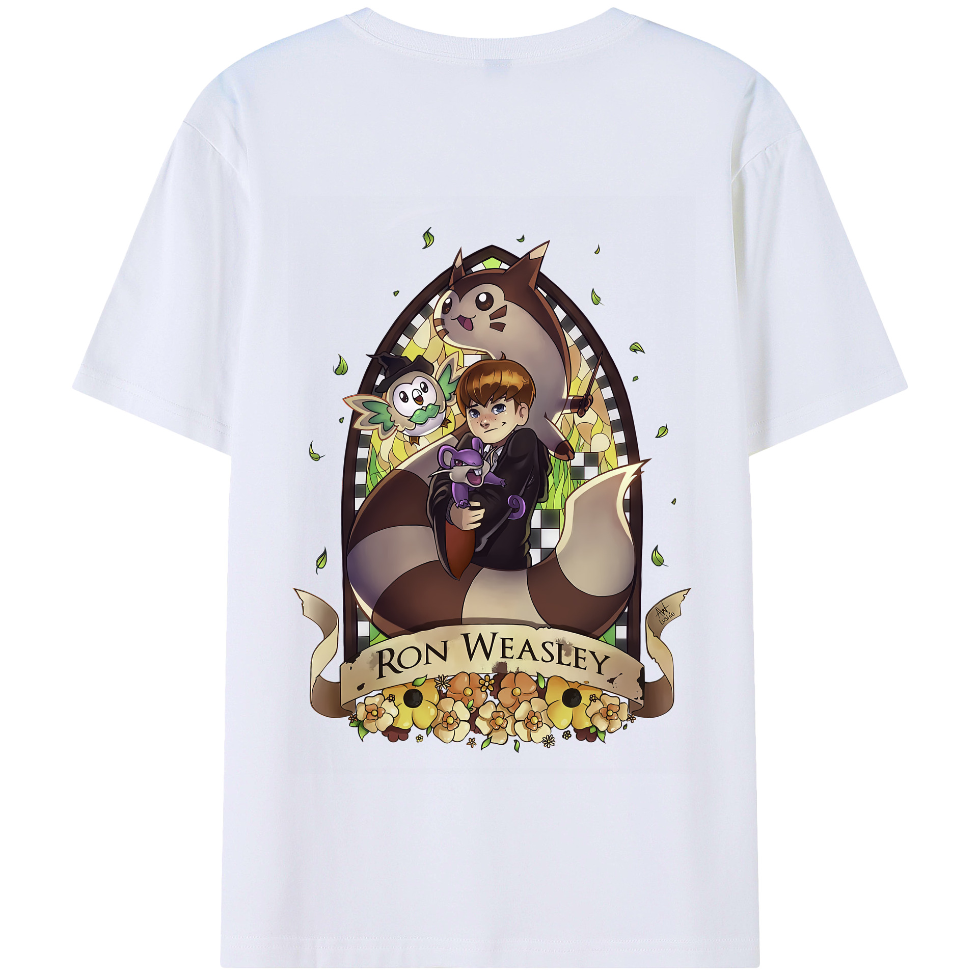 （画像用） Harry Potter ハリー・ポッターシリーズ 綿100％半袖Tシャツ（背面プリント）